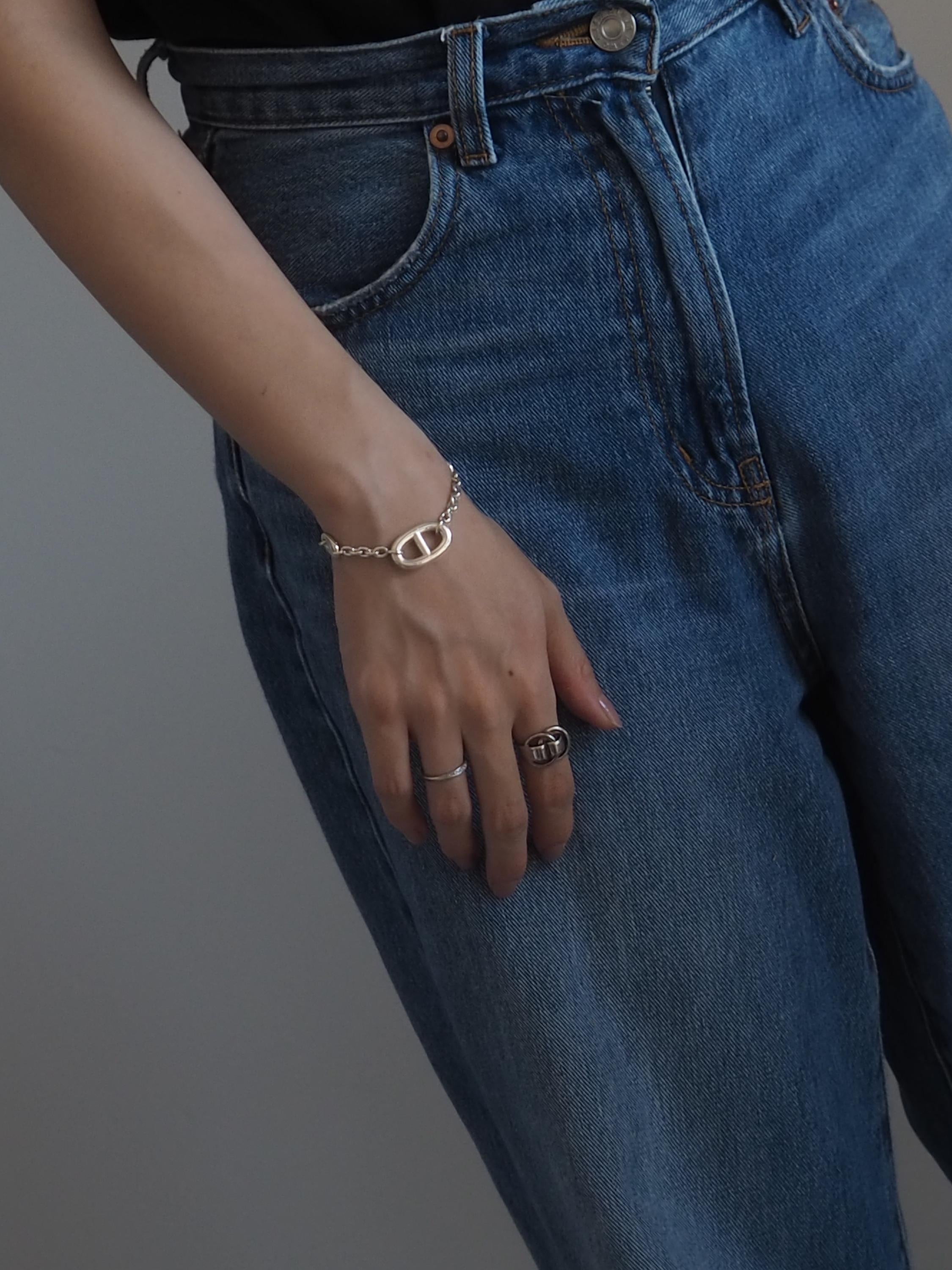 HERMES Chaine d'Ancre Farandole Accessories Bracelet SV925 Vintage Authentic Box