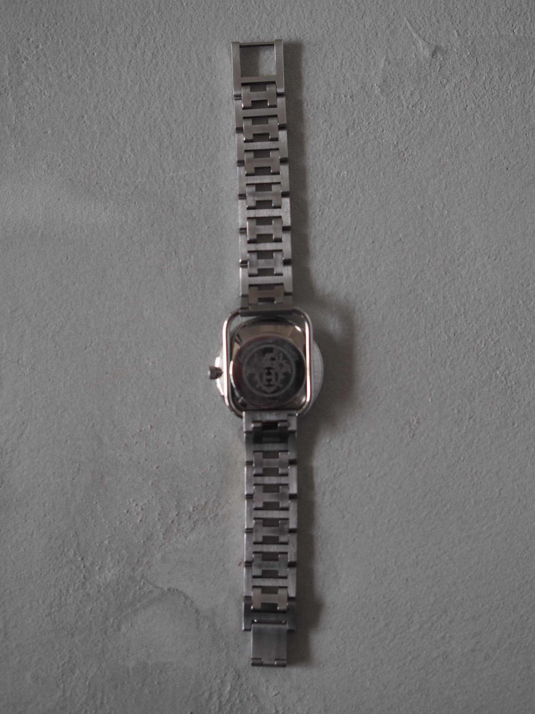 HERMES Also Watch Silver Color Stainless steel Unisex Ladies Vintage Authentic