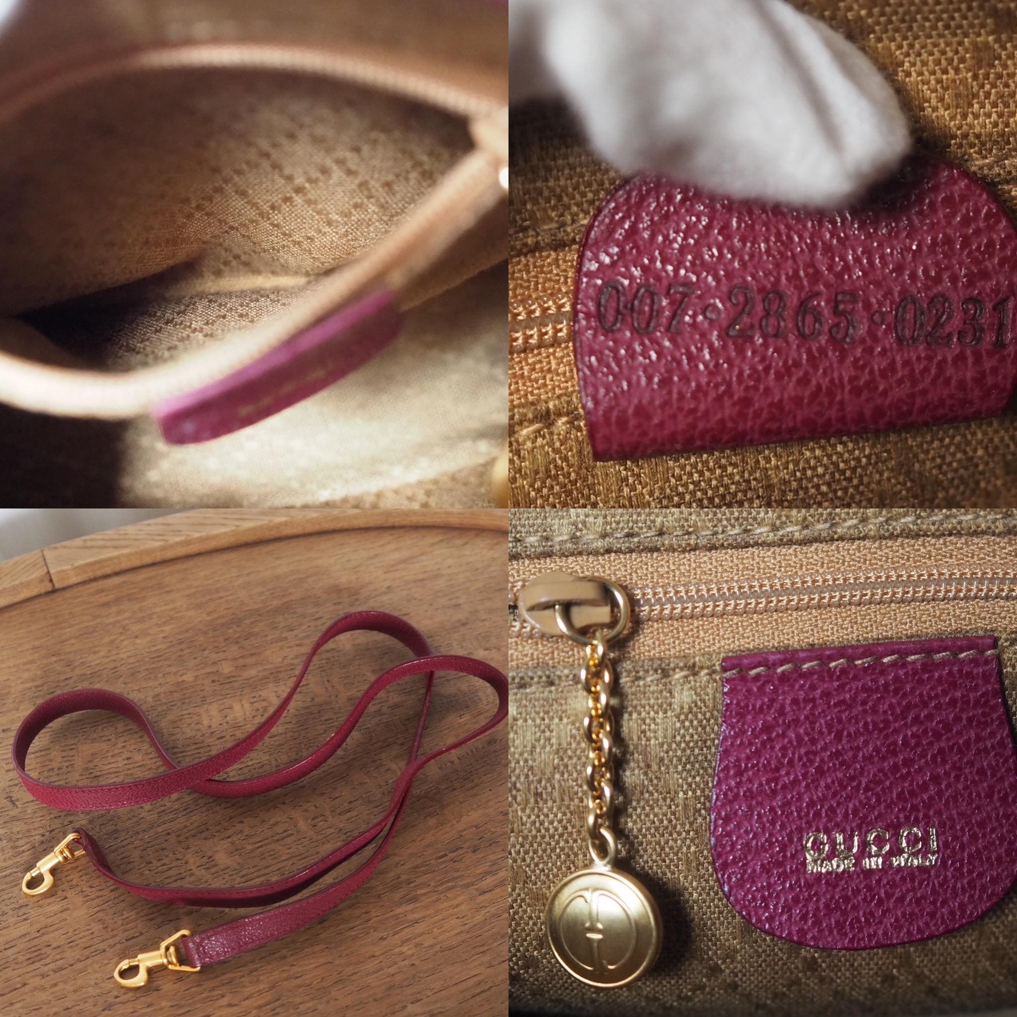 GUCCI Bamboo Mini Hand Shoulder 2way Bag Suede Brown Vintage Authentic