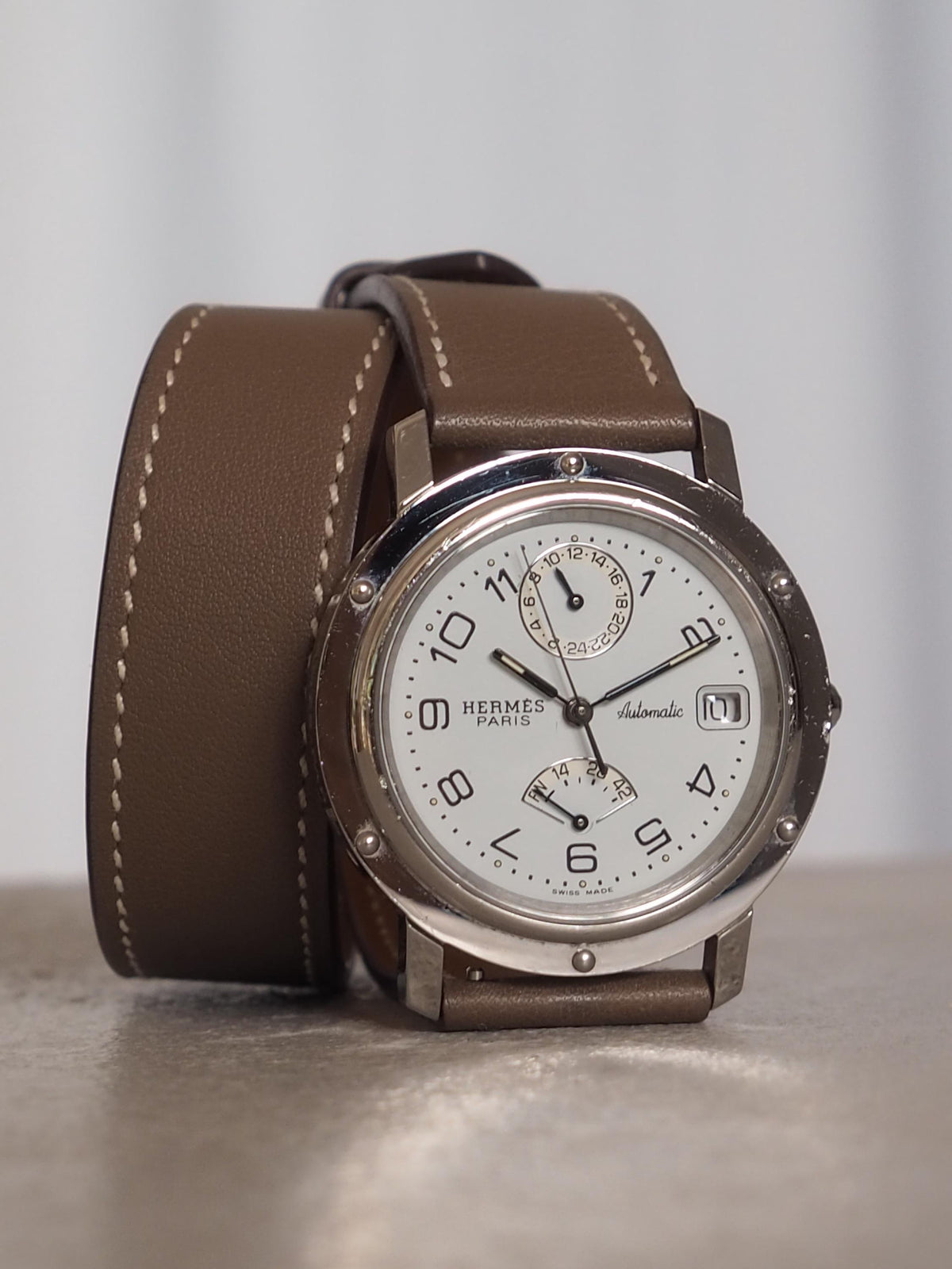 HERMES エルメス クリッパー ドゥブルトゥール ウォッチ 腕時計 