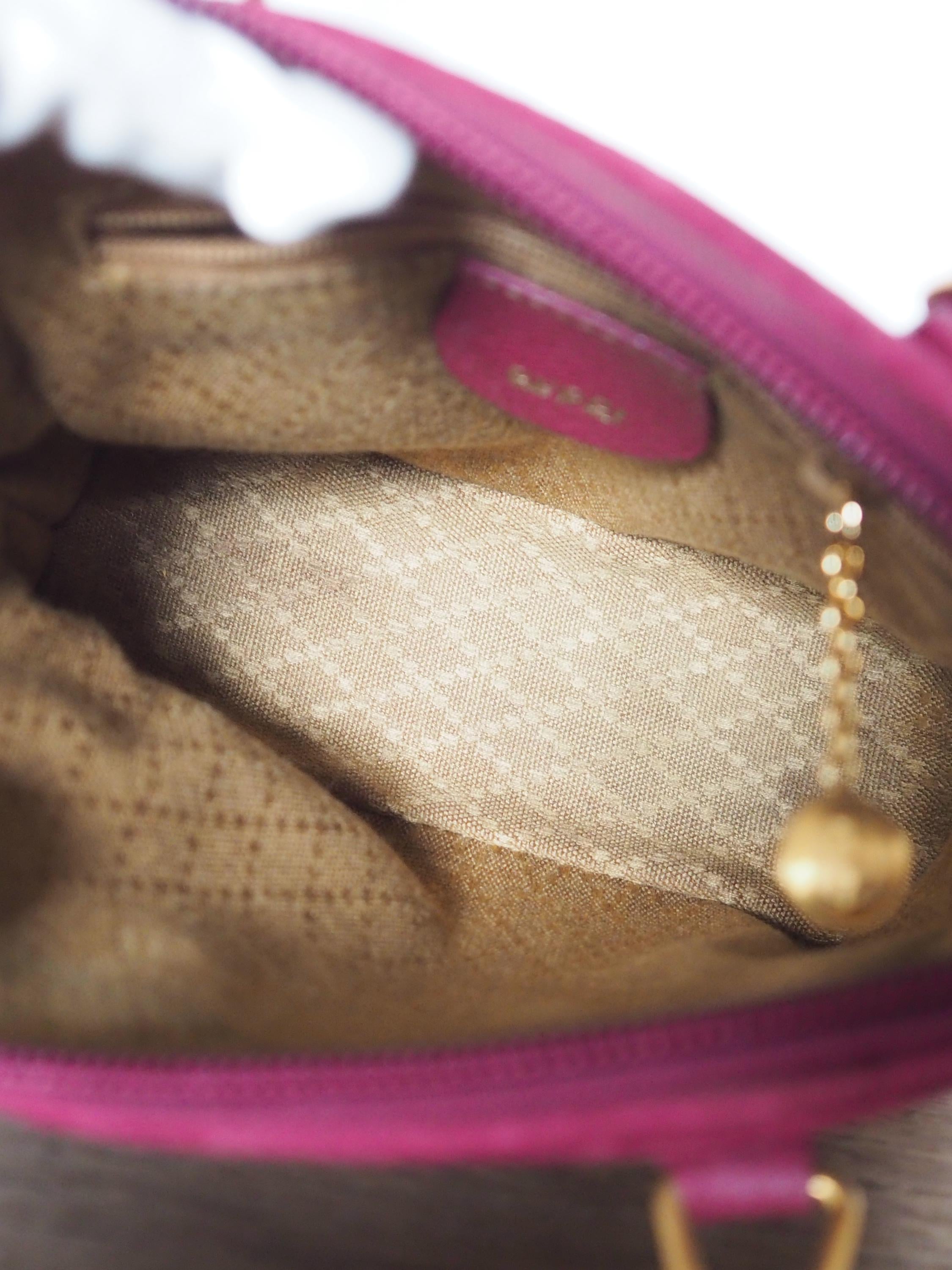 GUCCI Bamboo Mini Hand Shoulder 2way Bag Suede Brown Vintage Authentic