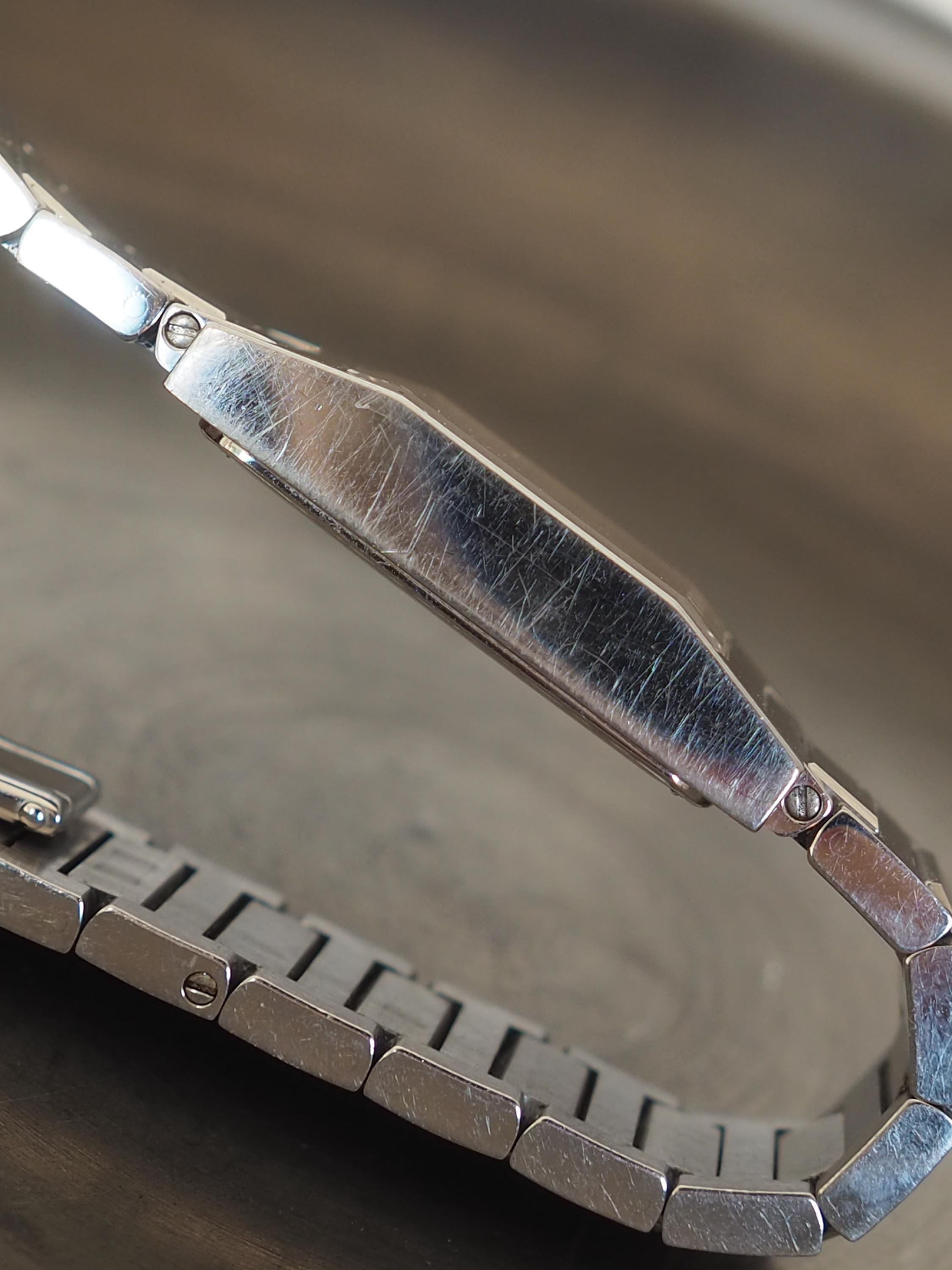 HERMES Tandem Watches Watch TA1.210 Silver Color Stainless steel Brown dial Vintage Authentic