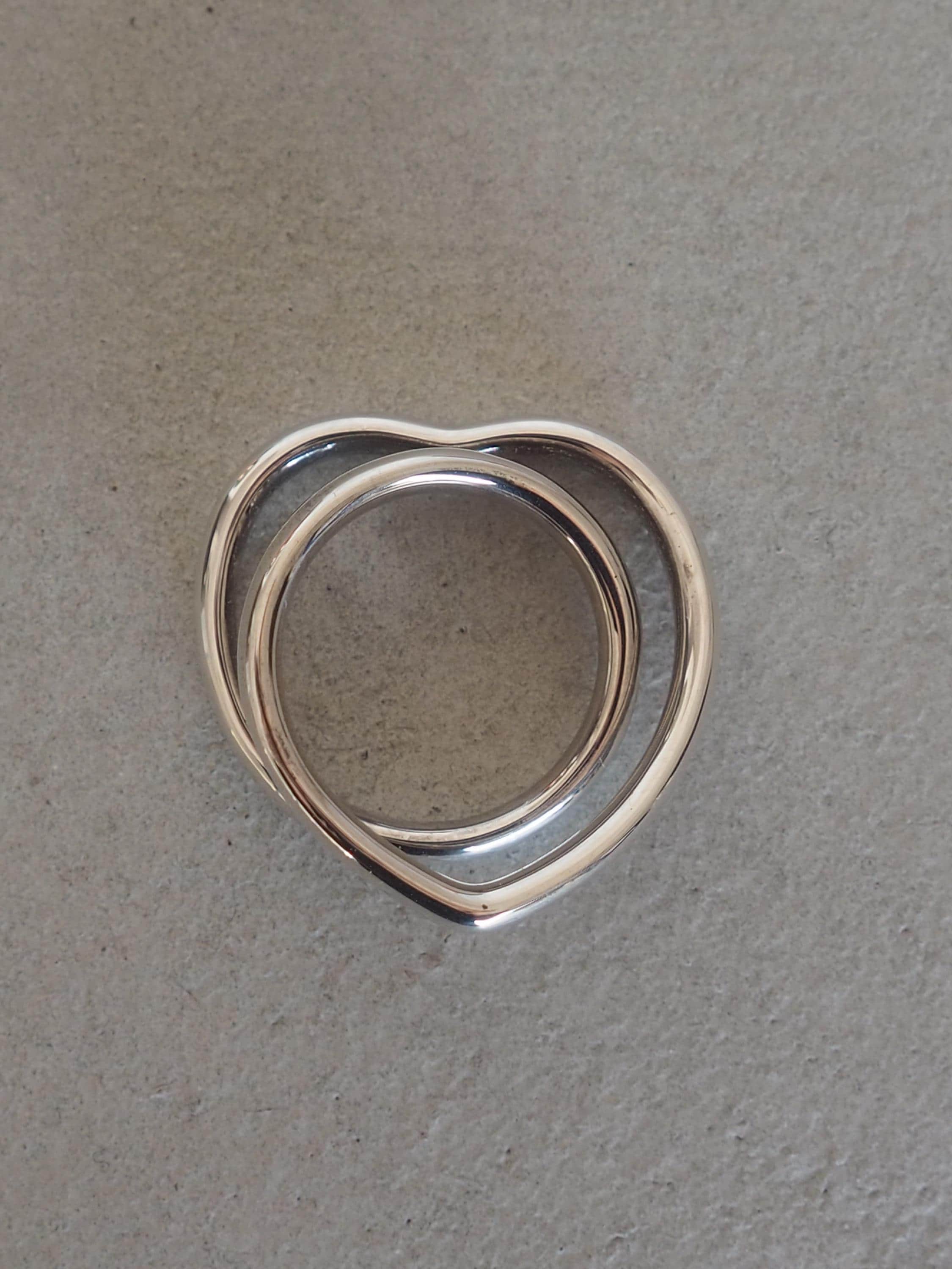 HERMES Ring Vertige Size 52 SV925 Sterling Silver Vintage Authentic Box