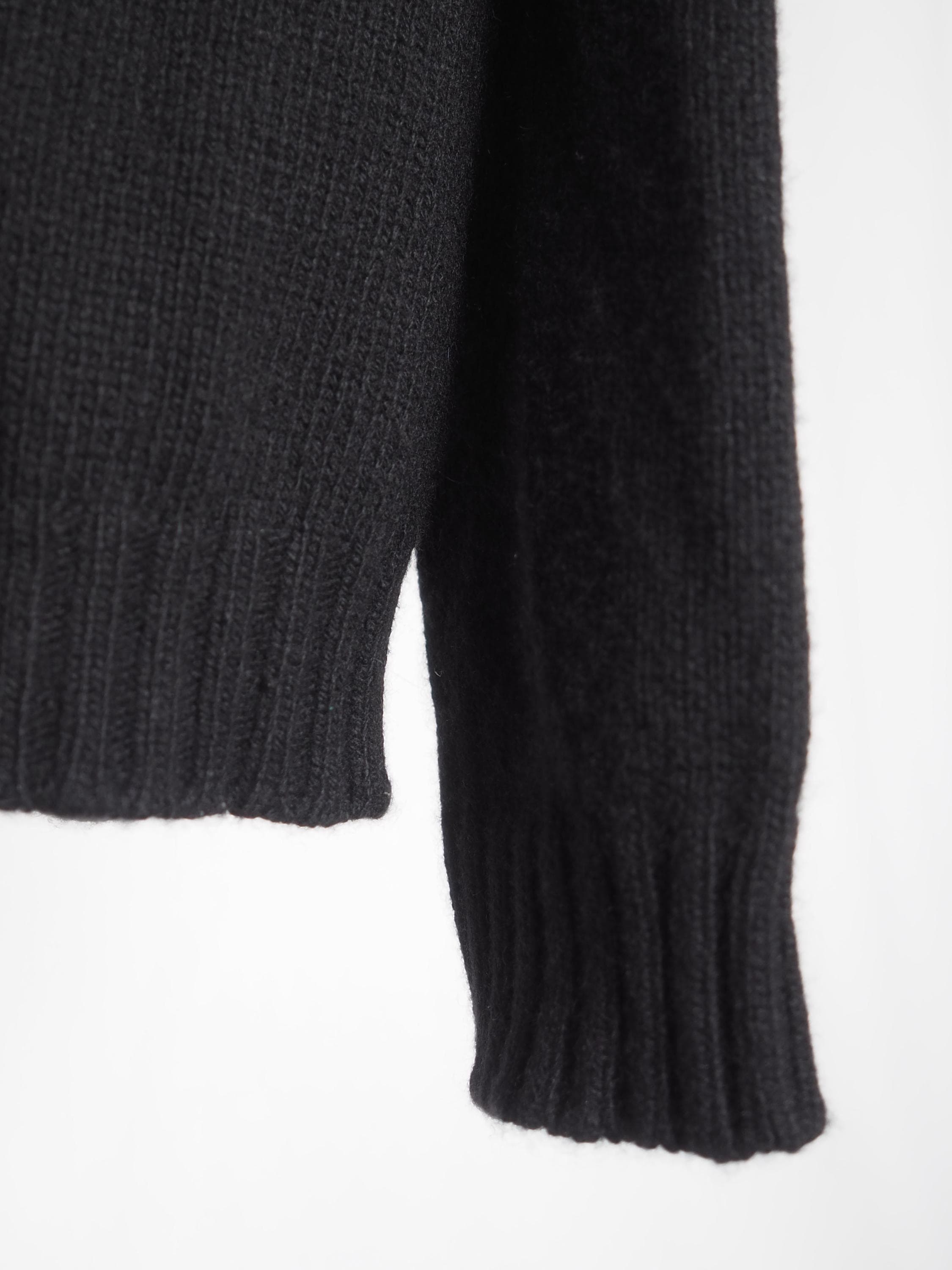 HERMES by Martin Margiela High Neck Cashmere Knit Black Vintage Authentic