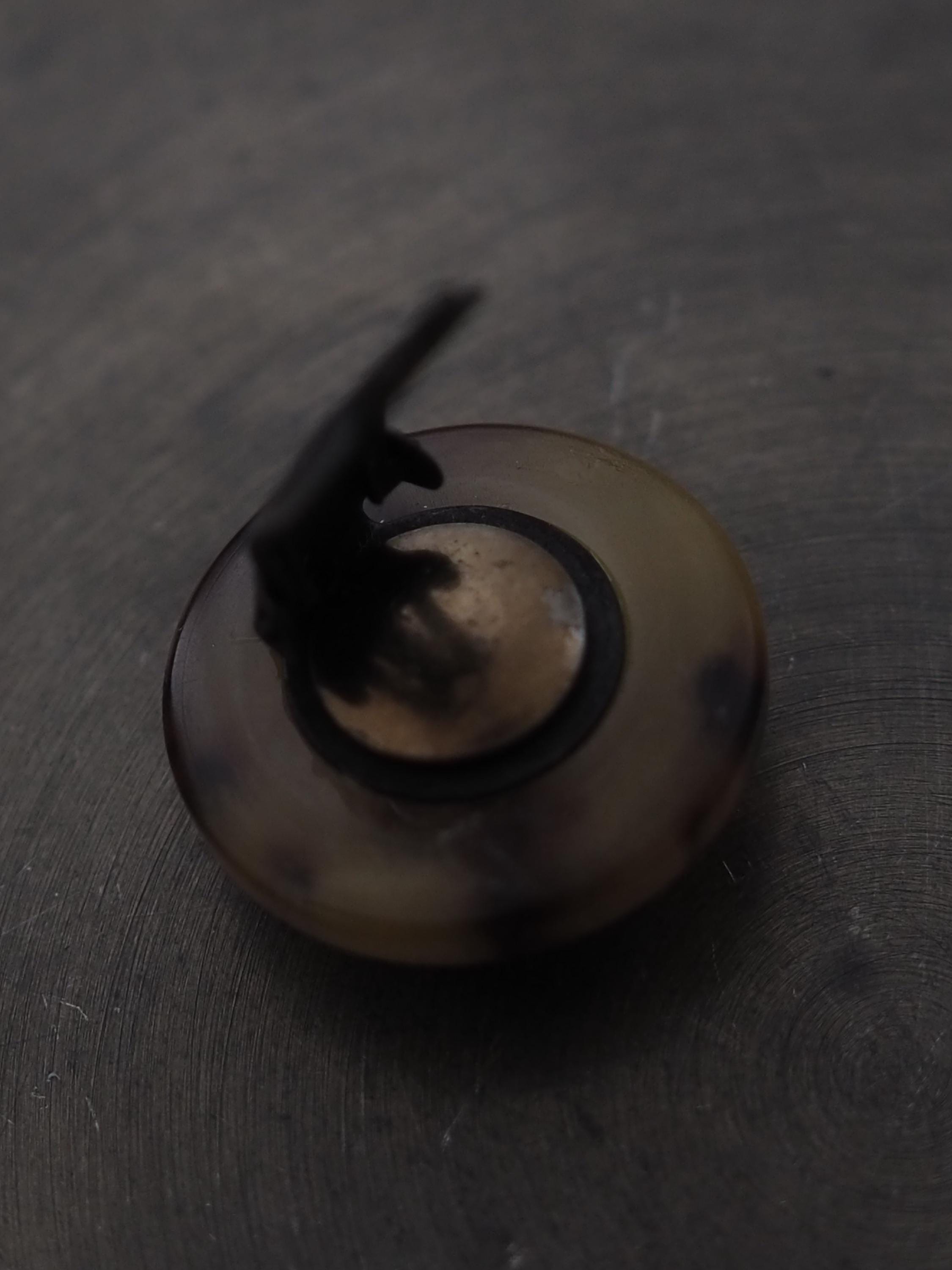 HERMES Horn Wrapper Buffalo horn Earrings accessories Vintage Authentic