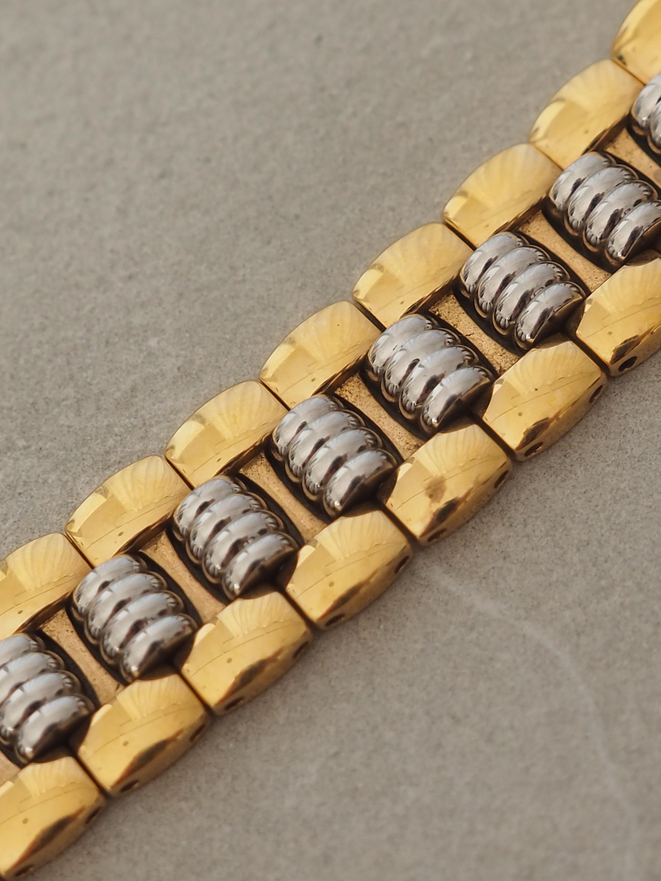 Christian Dior Octagon Watch Gold Silver Metal Quartz Wristwatch Ladies Vintage Authentic