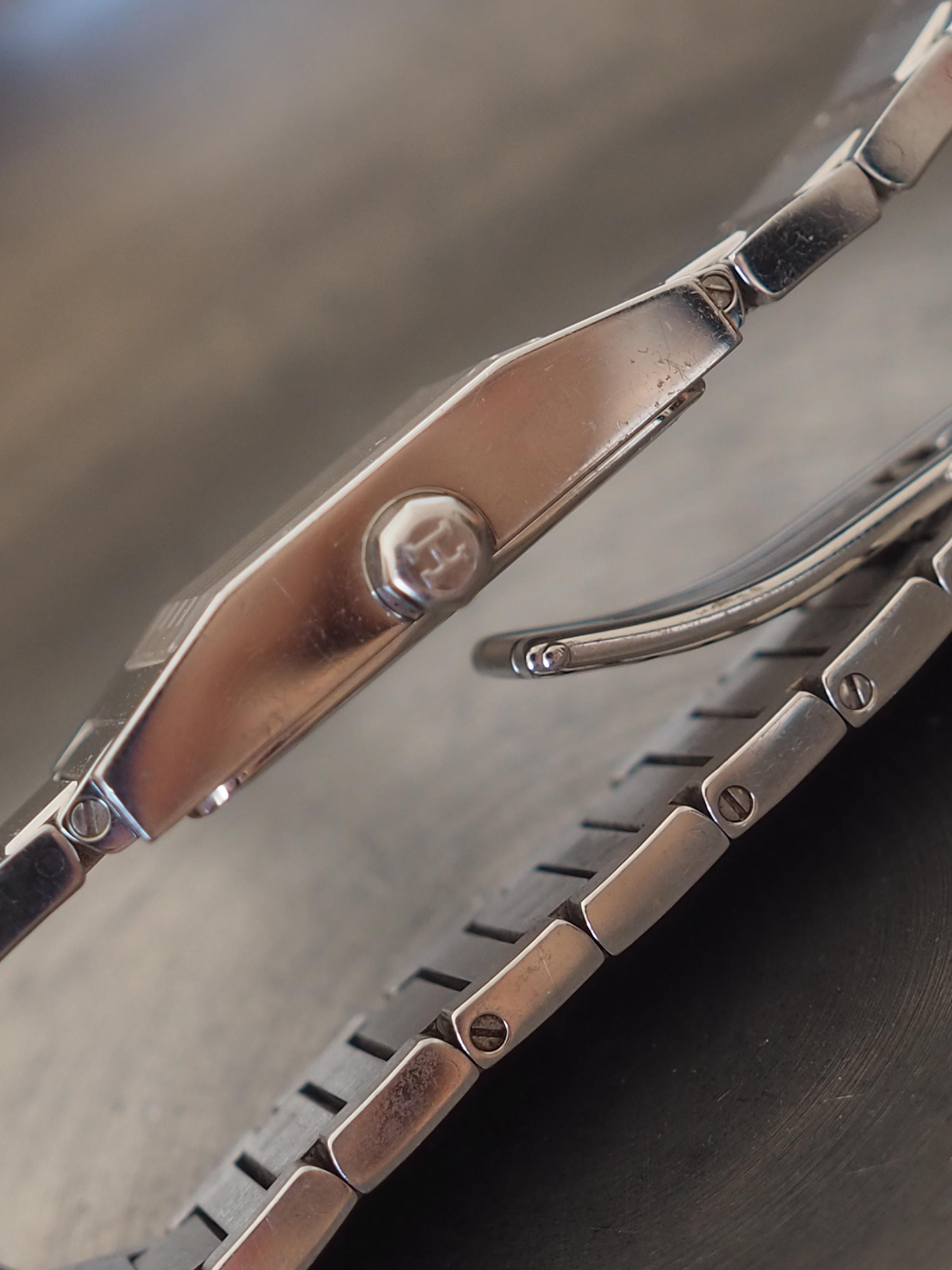 HERMES Tandem Watches Watch TA1.210 Silver Color Stainless steel Brown dial Vintage Authentic