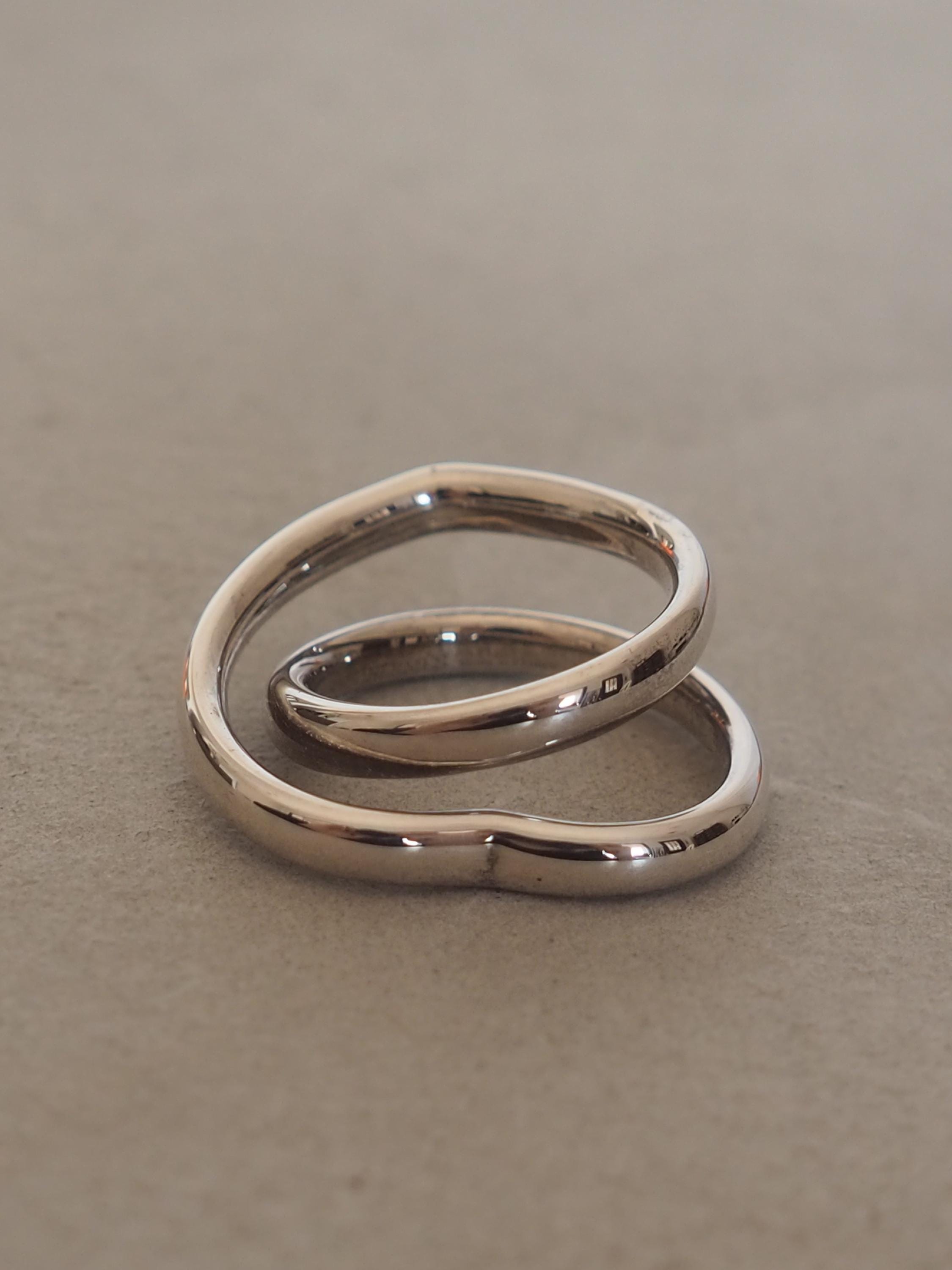 HERMES Ring Vertige Size 52 SV925 Sterling Silver Vintage Authentic Box