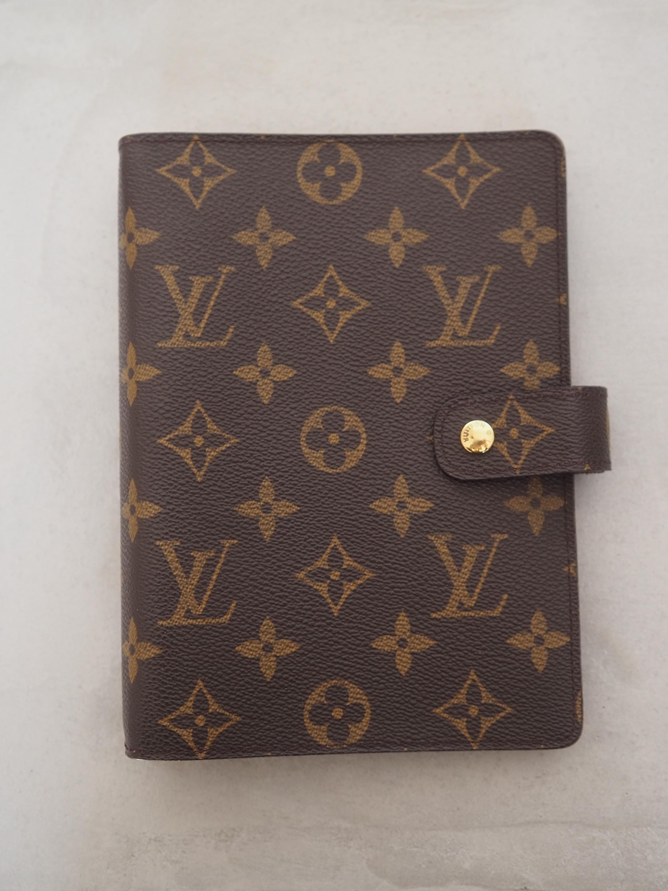 LOUIS VUITTON Agenda MM Monogram Day Planner Cover Vintage Authentic