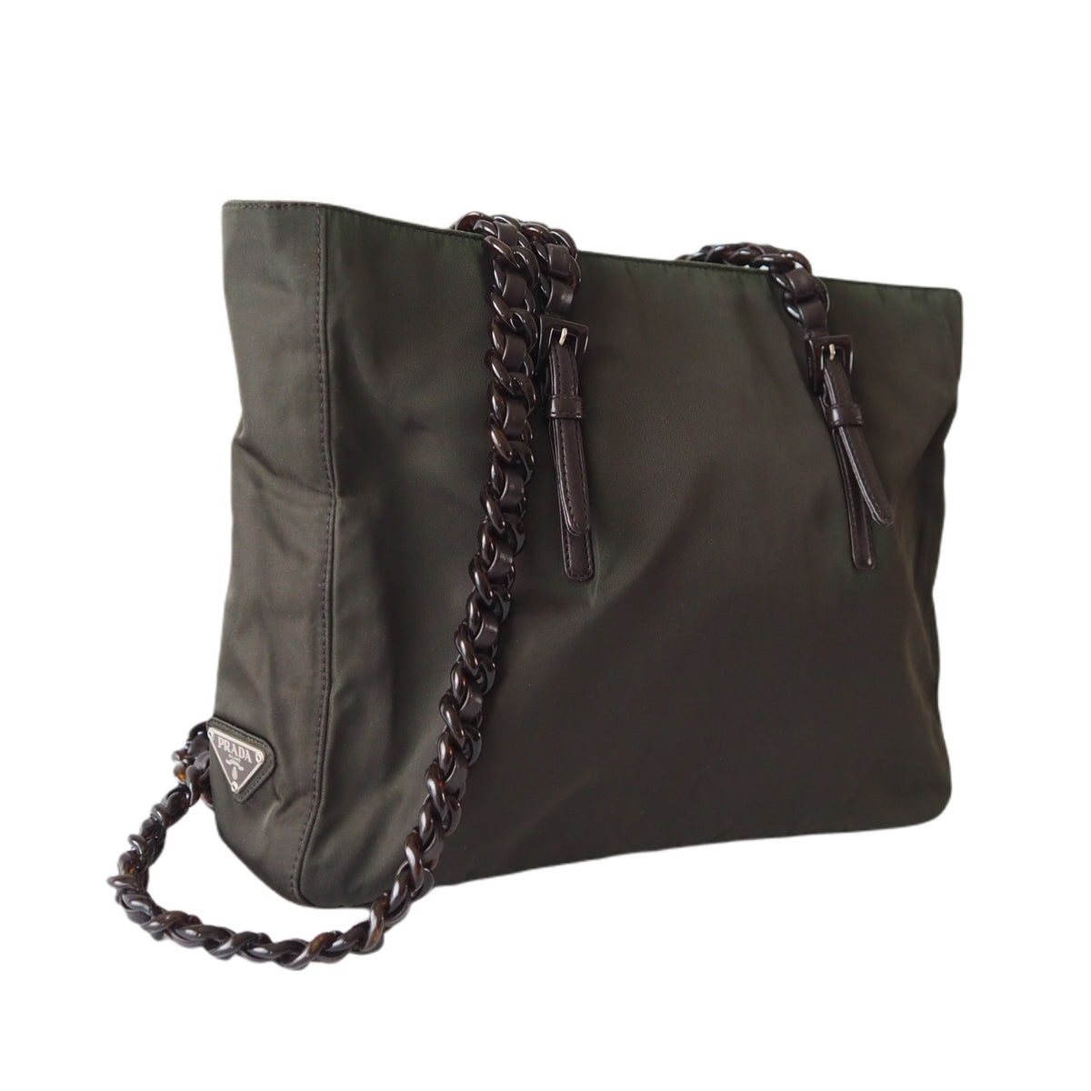PRADA ナイロン プラスチック チェーン ショルダー バッグ