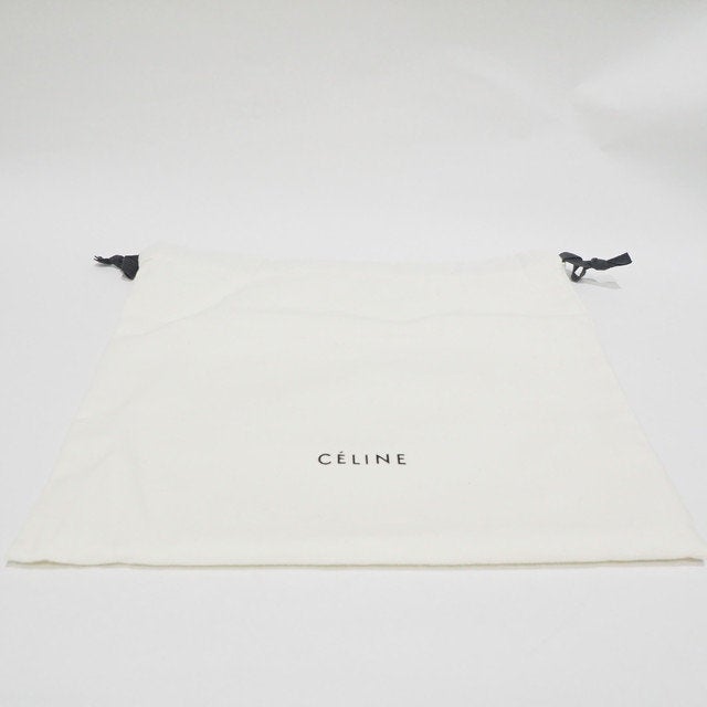 CELINE Crutch Bag Pouch Mint Green Leather Authentic Vintage Classical