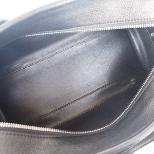 LOEWE Amazona 29 Anagram Hand Mini Boston Bag Black Silver Leather Vintage Authentic