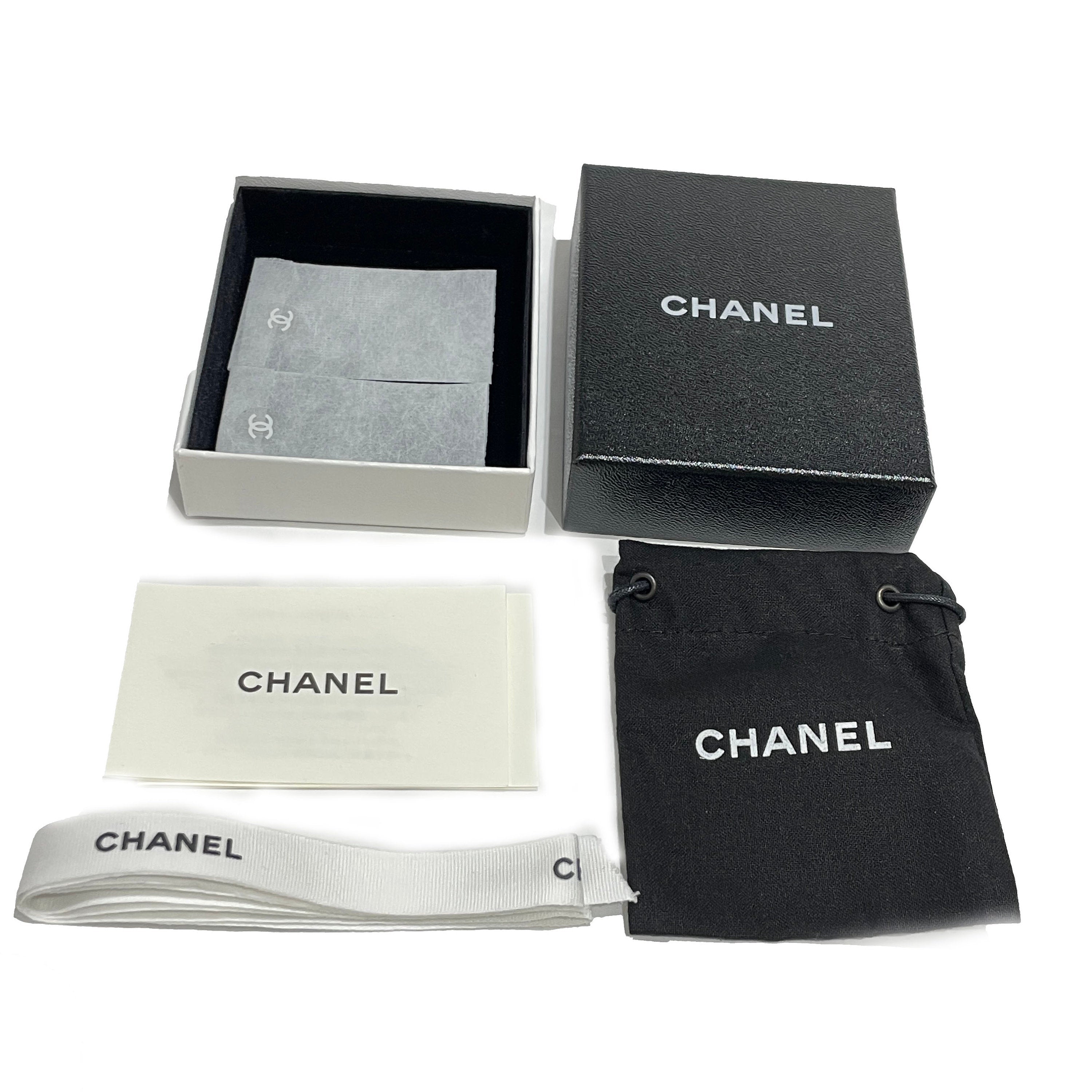 CHANEL Vintage Coco Mark Perl Drop Gold Plated Authentic Box Rare Mint