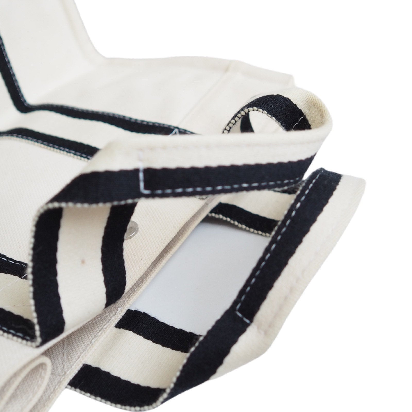 HERMES Tote Bag Bora Bora PM White Cotton Canvas Auth With Pouch