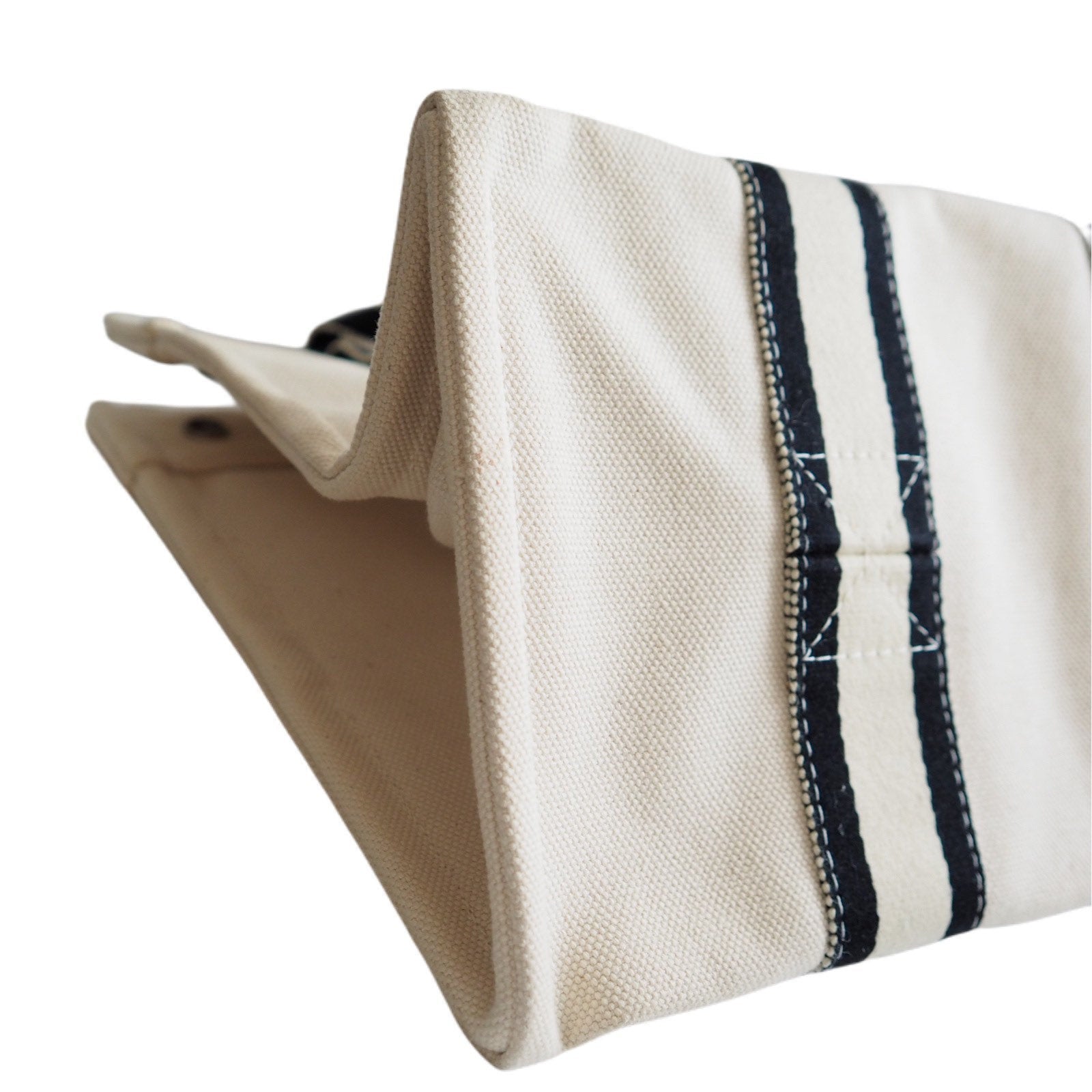 HERMES Tote Bag Bora Bora PM White Cotton Canvas Auth With Pouch