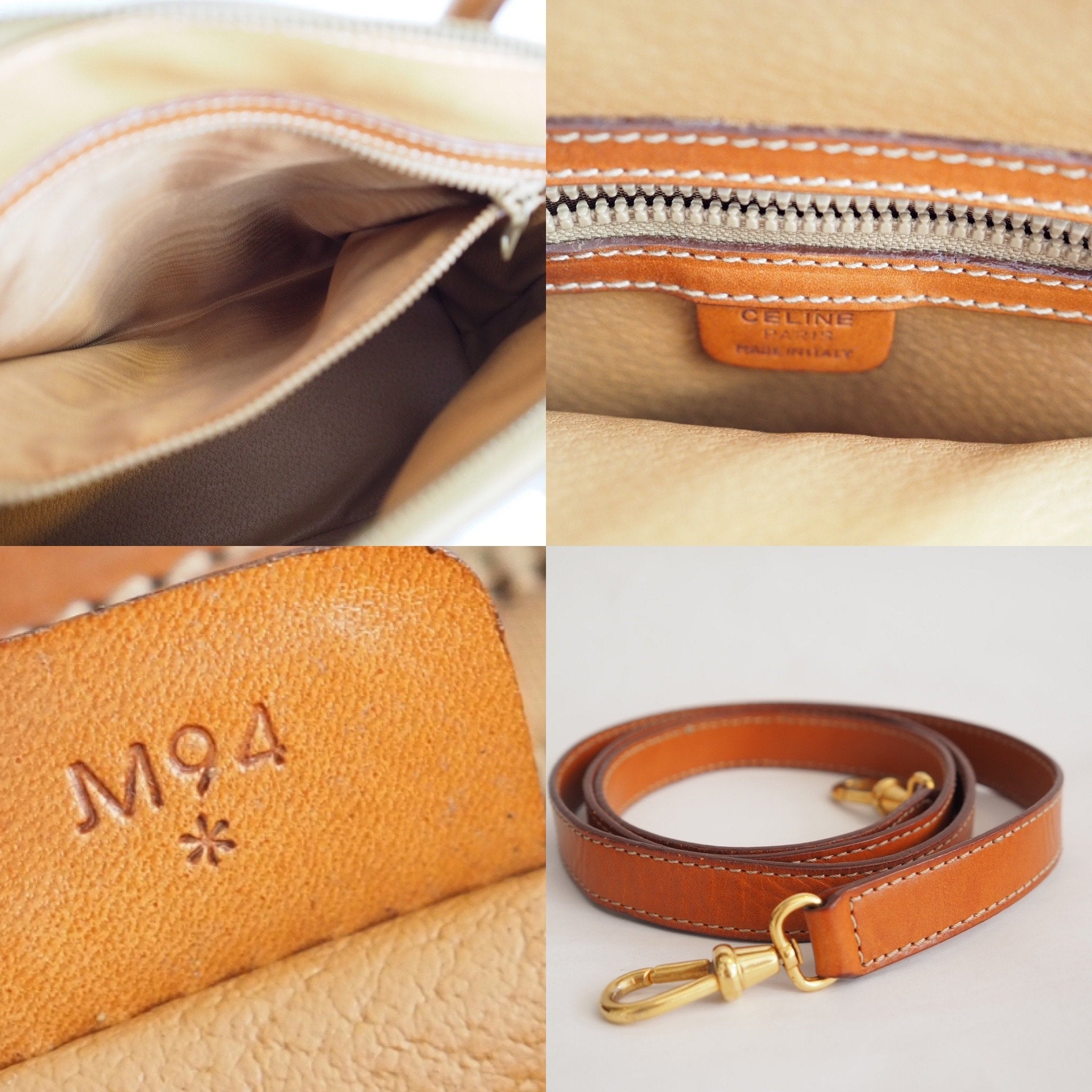 CELINE Macadam 2way Hand Shoulder Bag Authentic Vintage Classical