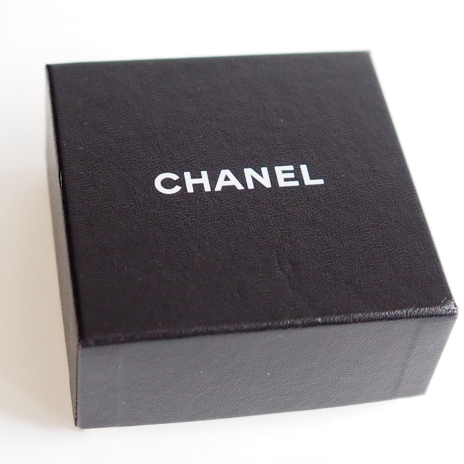 CHANEL COCO Earrings Black White Gold Box