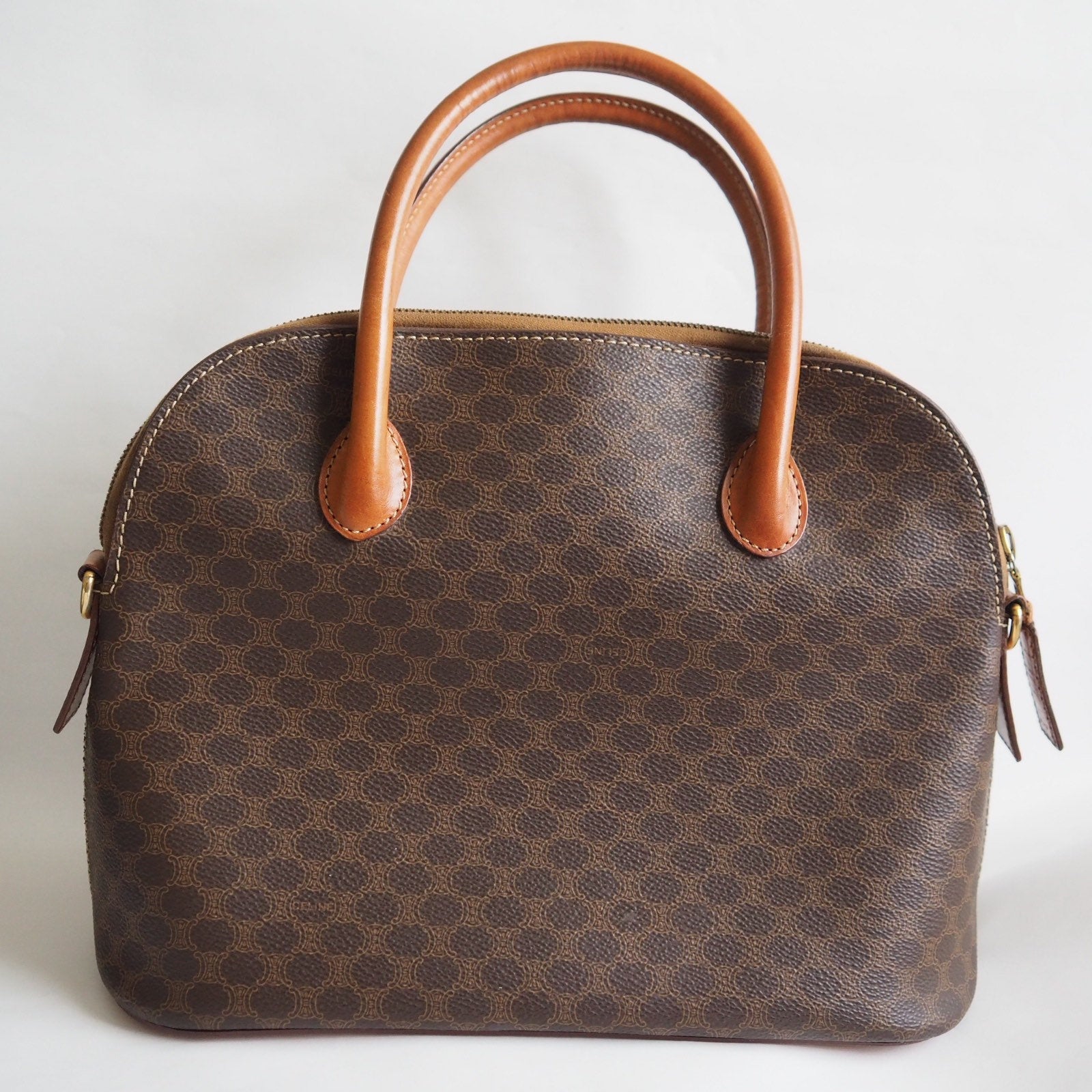 CELINE Macadam 2way Hand Shoulder Bag Authentic Vintage Classical