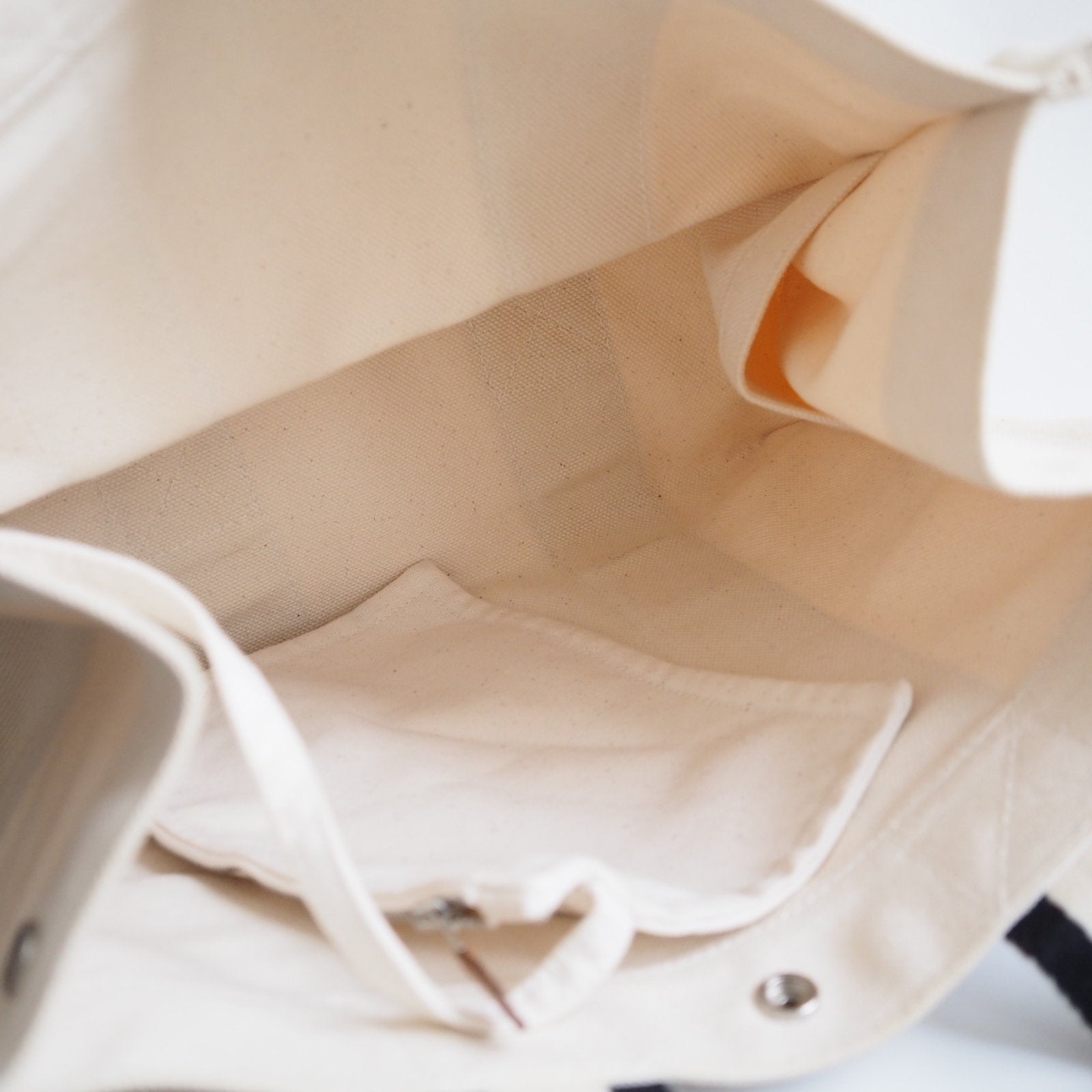 HERMES Tote Bag Bora Bora PM White Cotton Canvas Auth With Pouch