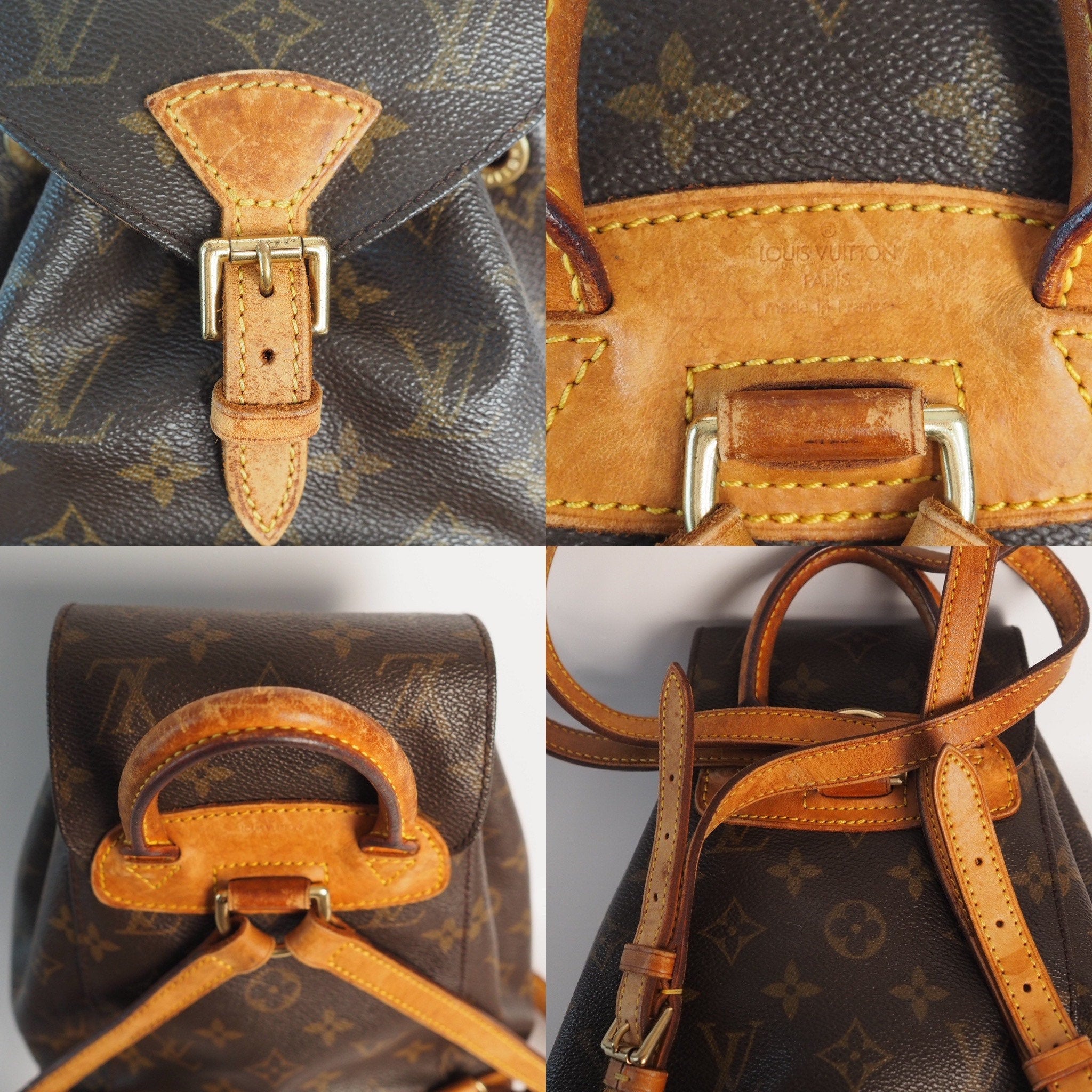 LOUIS VUITTON Mini Montsouris Pm Monogram Backpack Unisex 2 Way Authentic