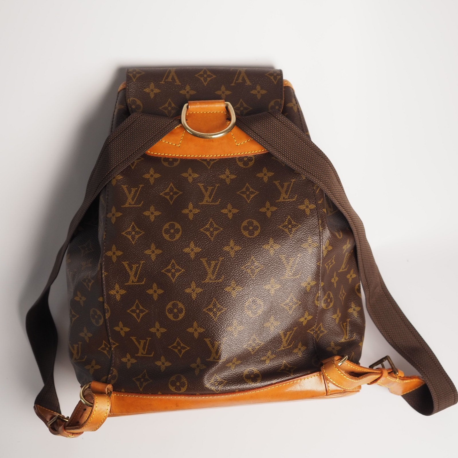 LOUIS VUITTON Monogram Montsouris GM Unisex Backpack Authentic
