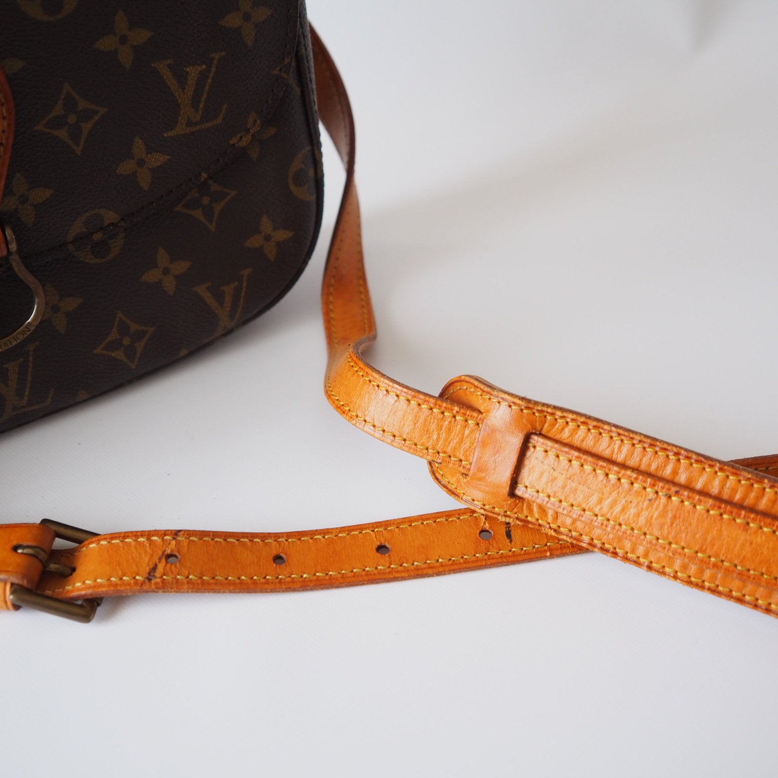 LOUIS VUITTON Monogram Saint Cloud GM Shoulder Bag lV Vintage Cross body Authentic