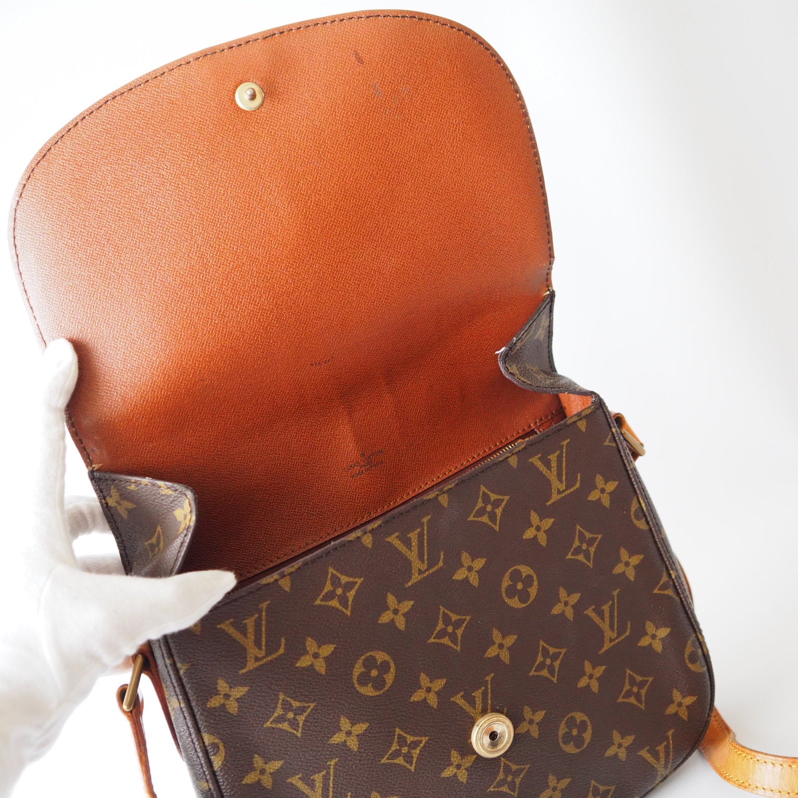 LOUIS VUITTON Monogram Saint Cloud GM Shoulder Bag lV Vintage Cross body Authentic