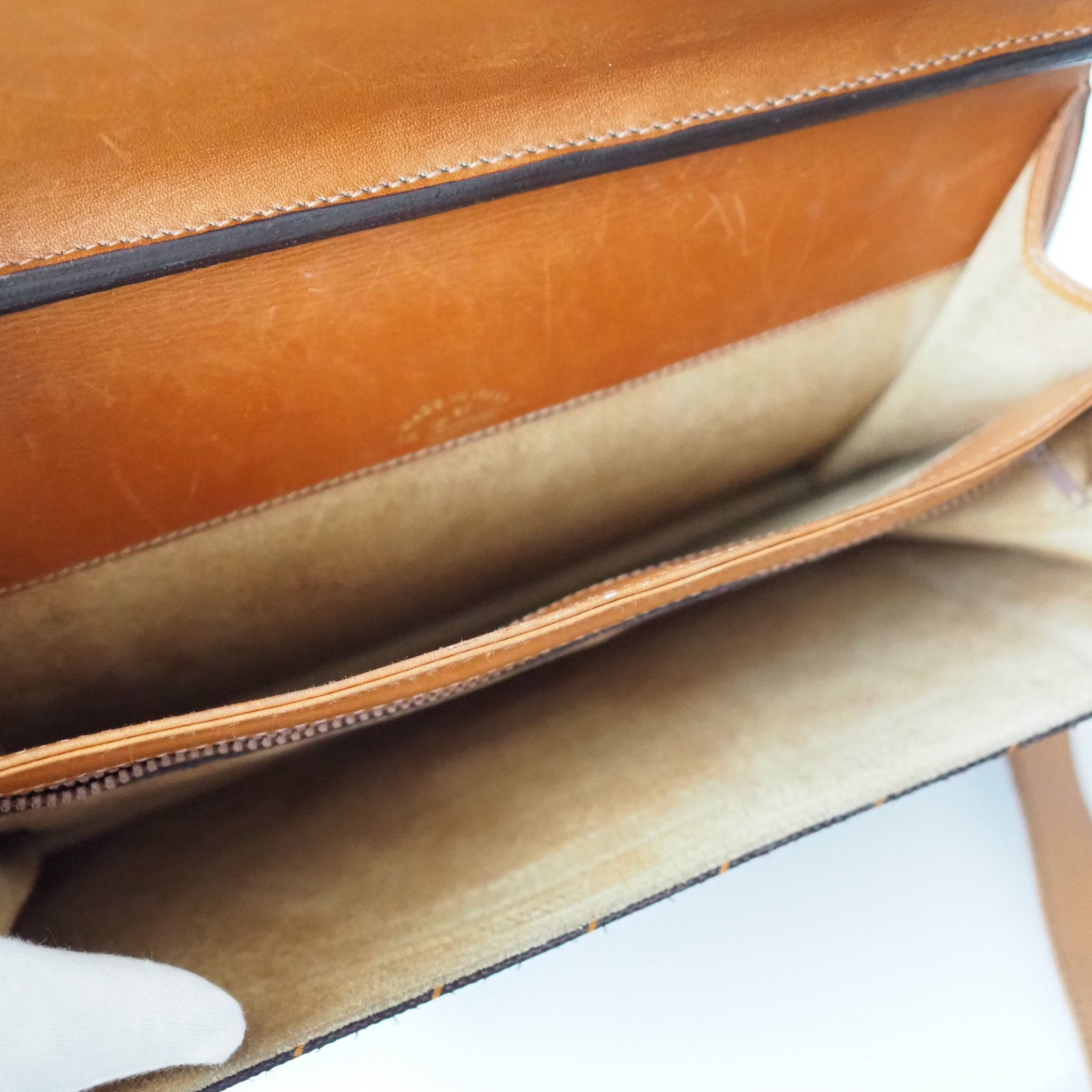 GUCCI GG Old Shoulder Bag Leather Canvas Authentic