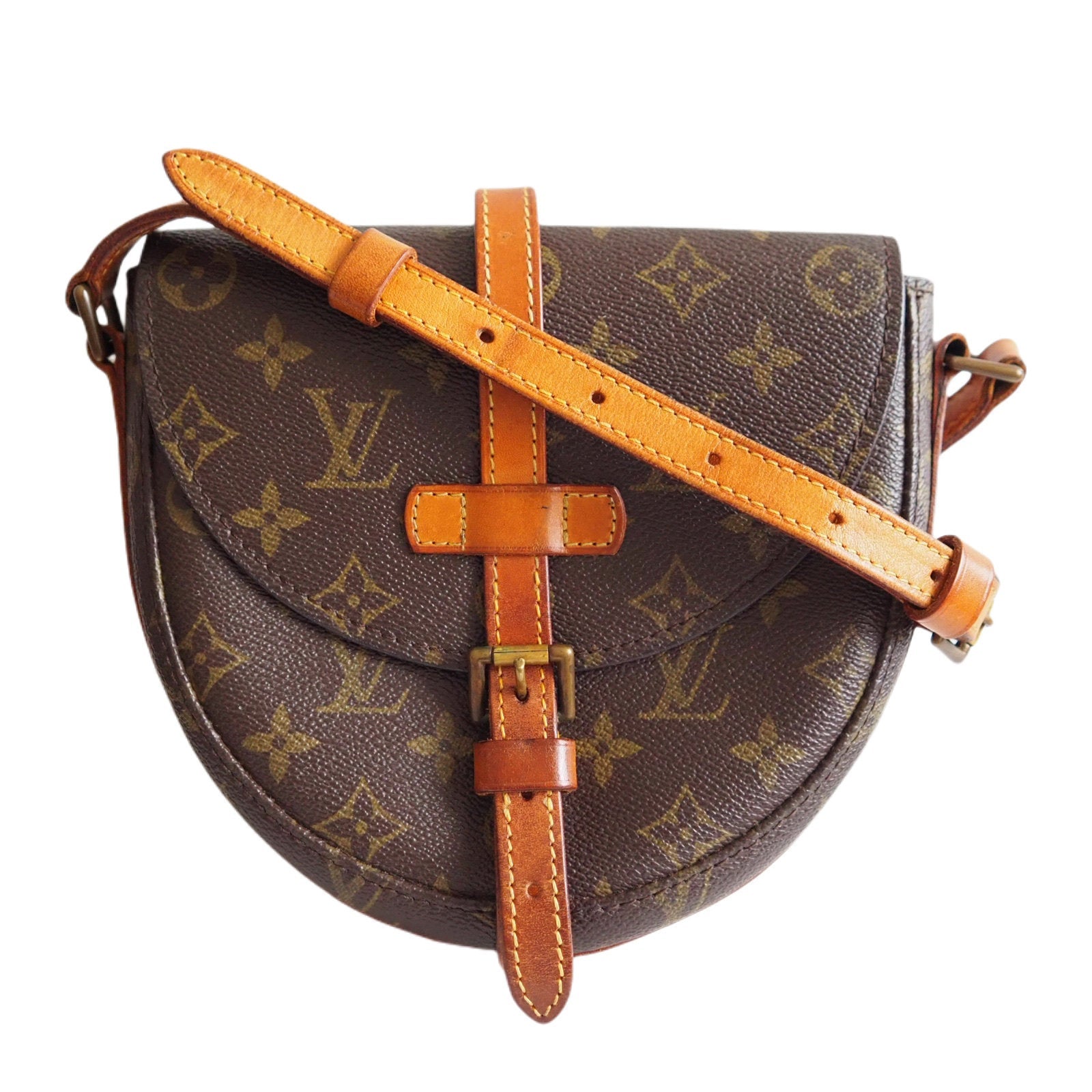 Louis Vuitton Shoulder Bag Chantilly Browns Monogram LV vintage Authentic