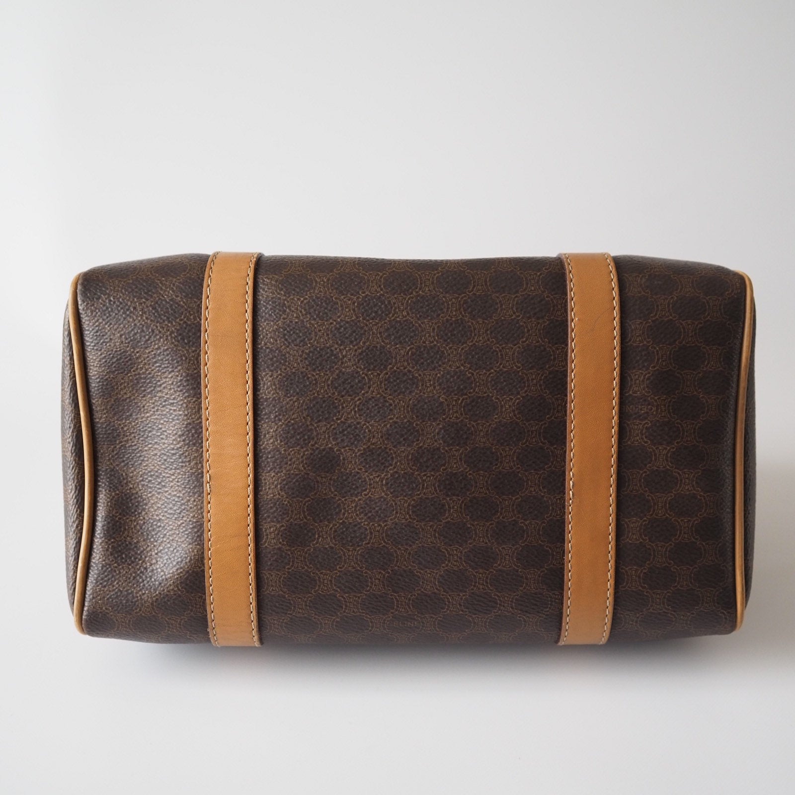 CELINE Macadam Hand Boston Bag Vintage Classical Authentic