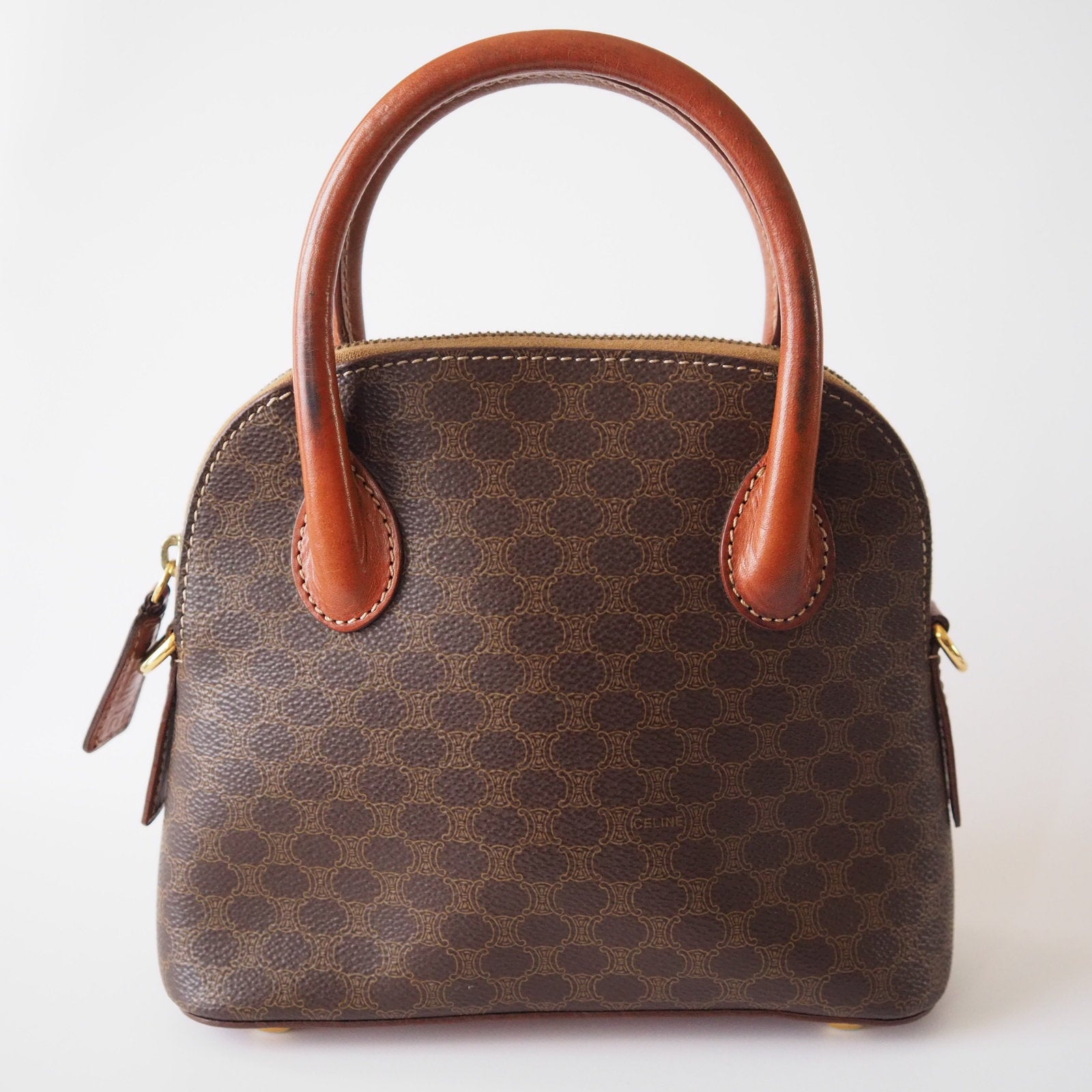 Celine Monogram Macadam Mini 2way Shoulder hand Bag Authentic Vintage Classical