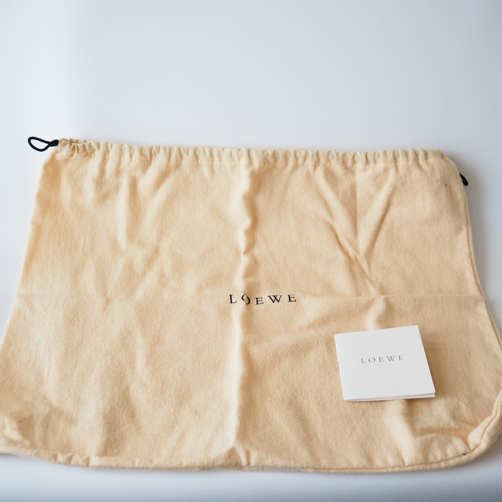 LOEWE Anagram Shoulder Tote bag Black Leather Vintage Authentic