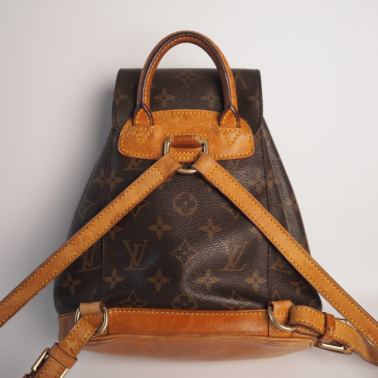 LOUIS VUITTON Mini Montsouris Pm Monogram Backpack Unisex 2 Way Authentic