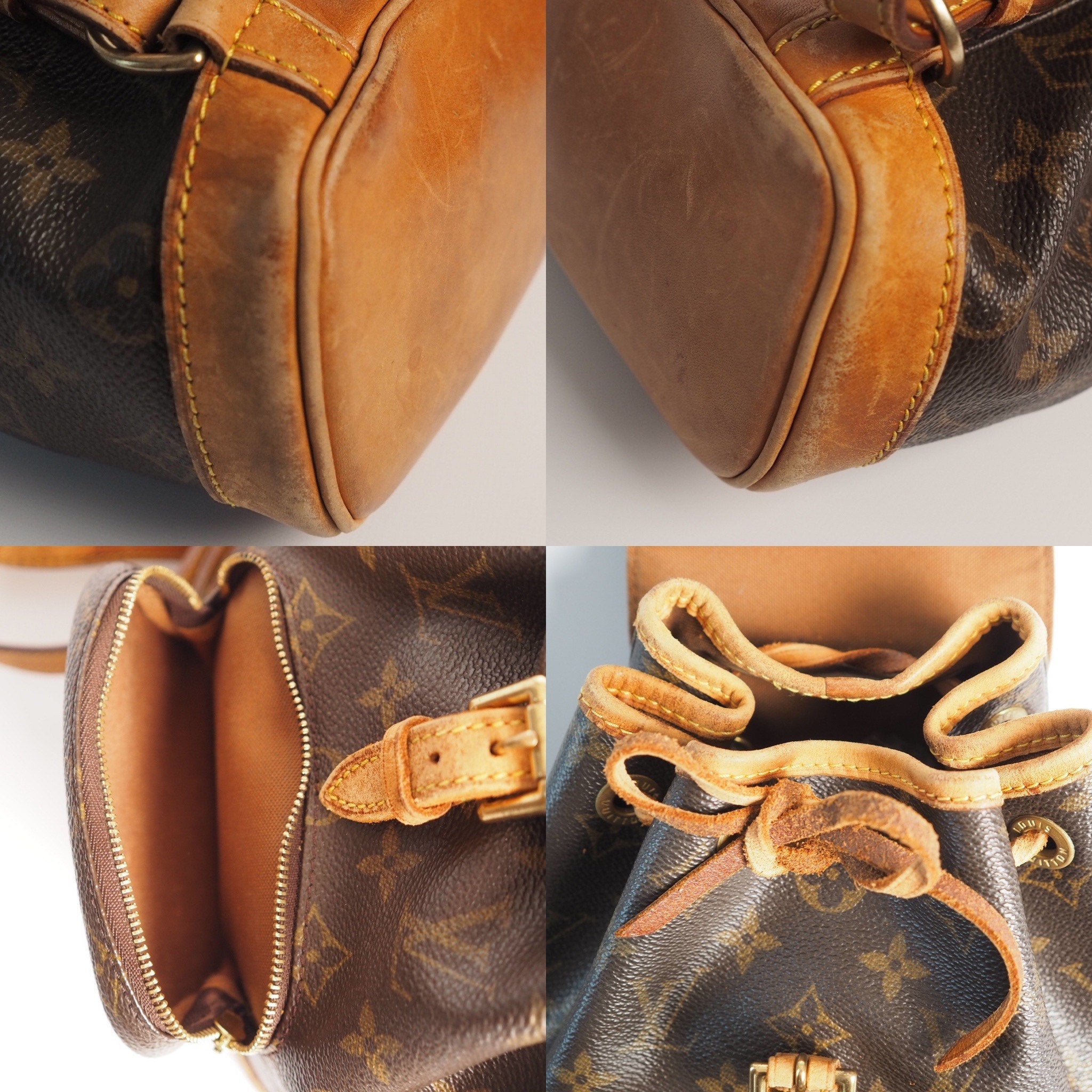 LOUIS VUITTON Mini Montsouris Pm Monogram Backpack Unisex 2 Way Authentic