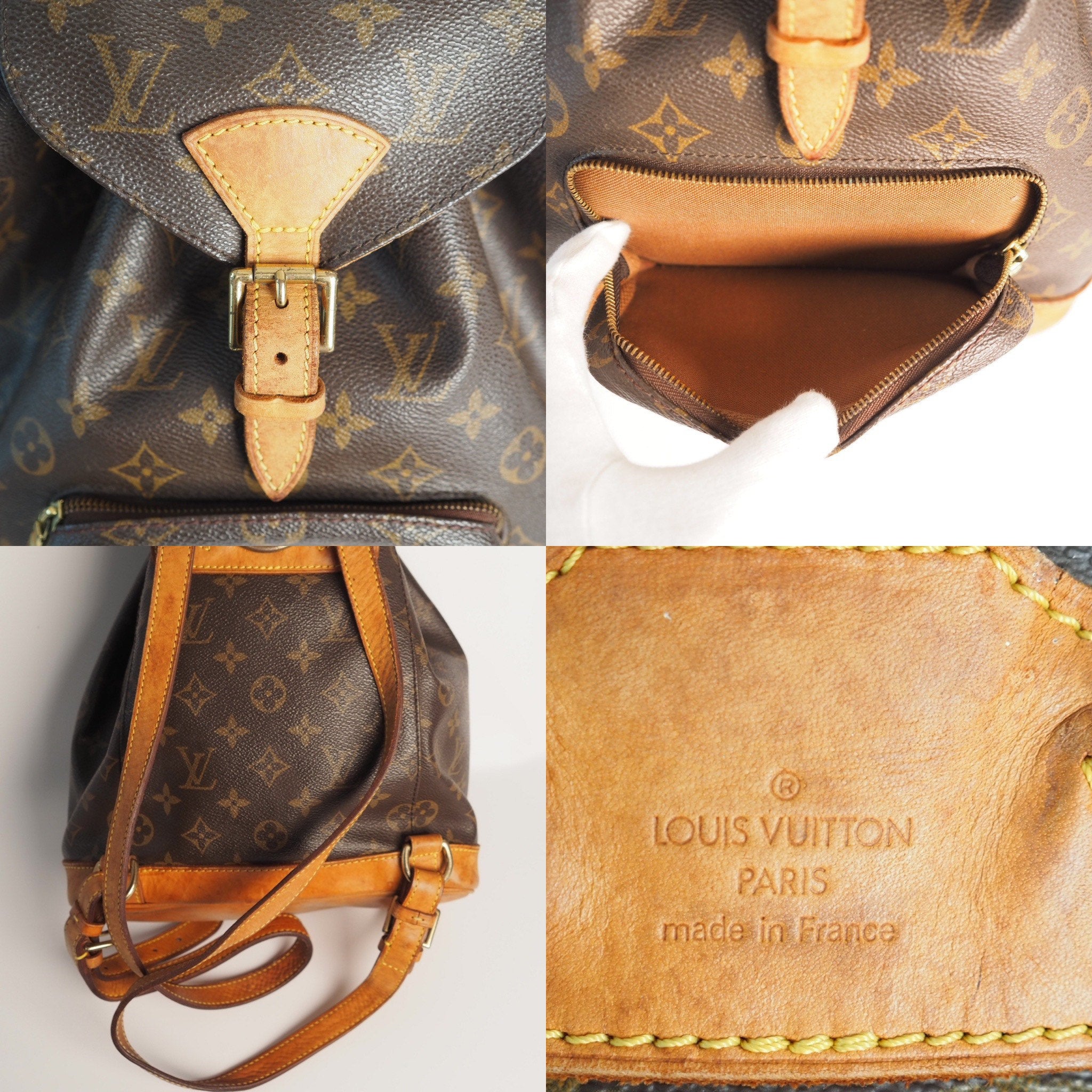 LOUIS VUITTON Monogram Montsouris MM Unisex Backpack Authentic With Dust bag