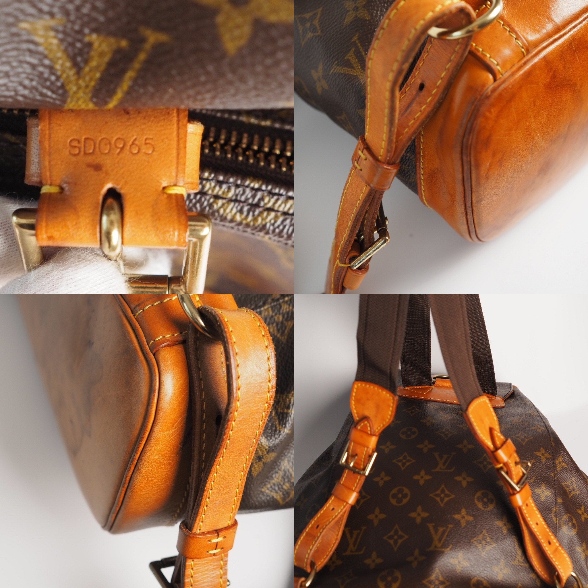 LOUIS VUITTON Monogram Montsouris GM Unisex Backpack Authentic