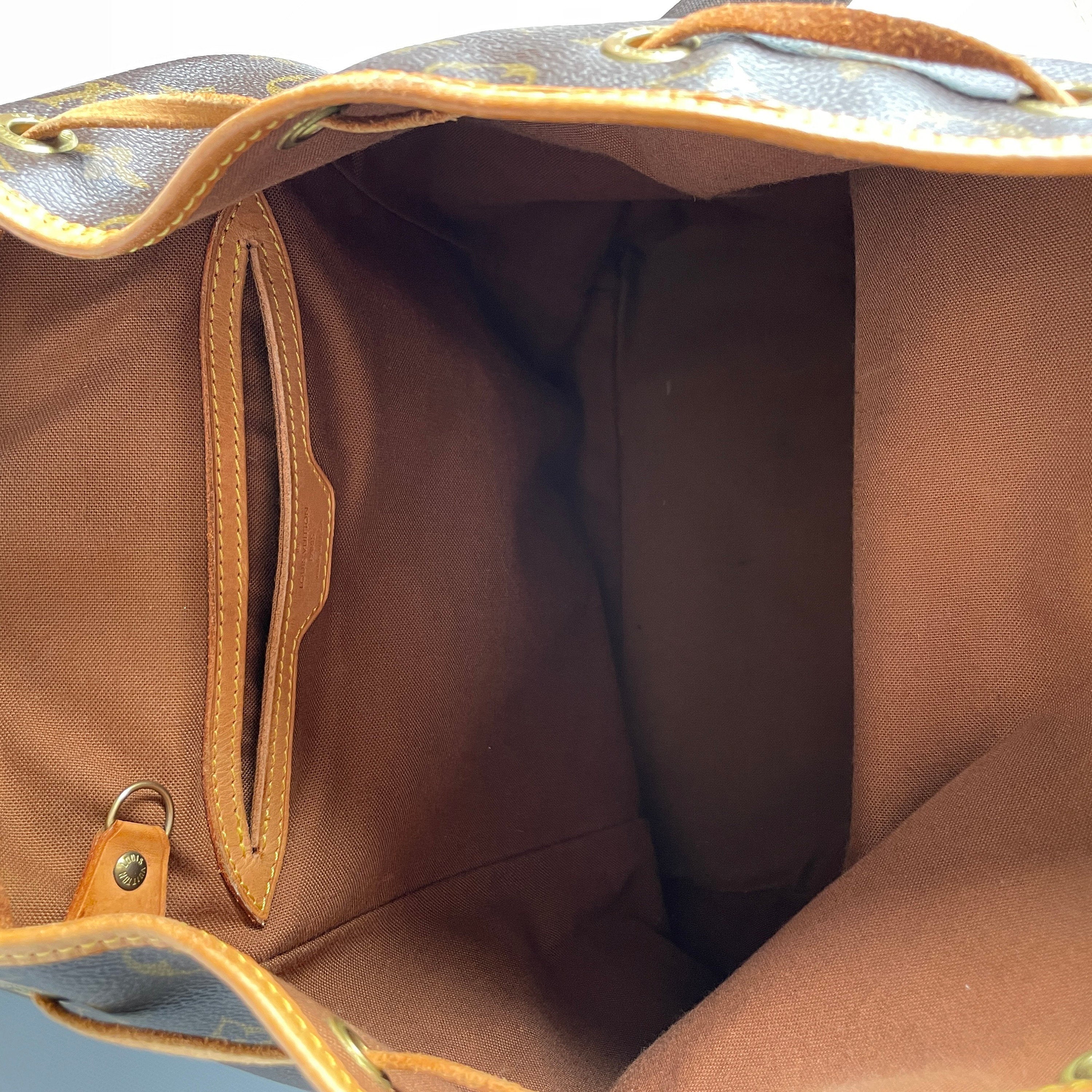 LOUIS VUITTON Monogram Montsouris GM Unisex Backpack Authentic