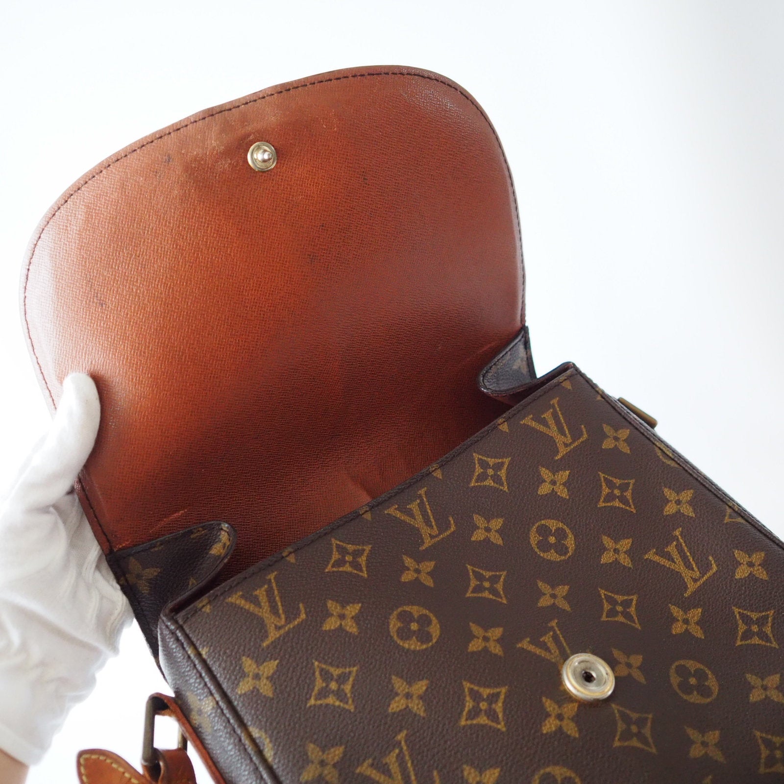 LOUIS VUITTON Monogram Saint Cloud GM Shoulder Bag lV Vintage Cross body Authentic