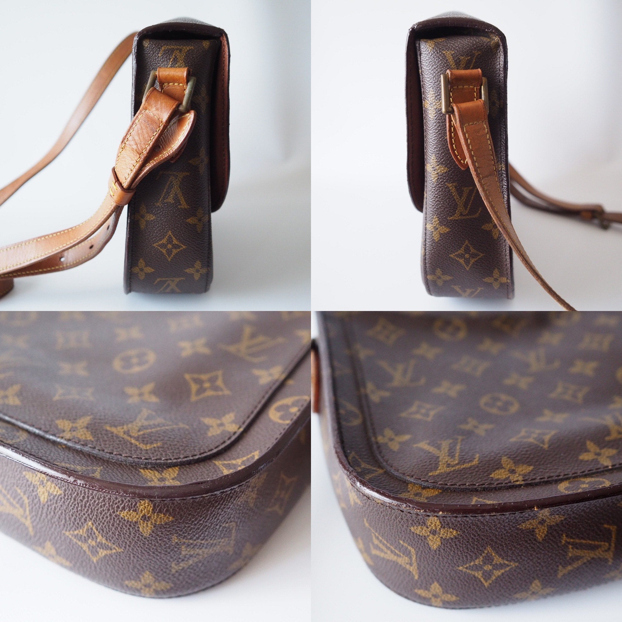 LOUIS VUITTON Monogram Saint Cloud GM Shoulder Bag lV Vintage Cross body Authentic