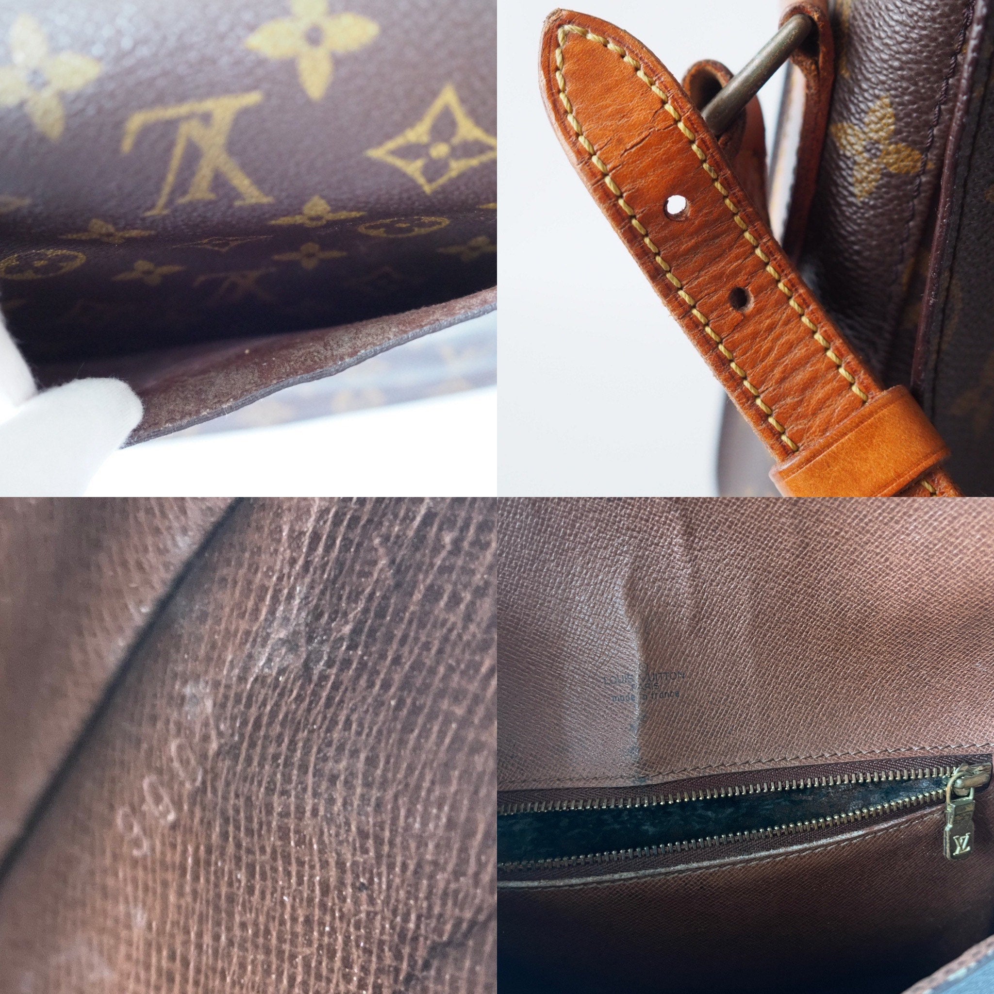 LOUIS VUITTON Monogram Saint Cloud GM Shoulder Bag lV Vintage Cross body Authentic