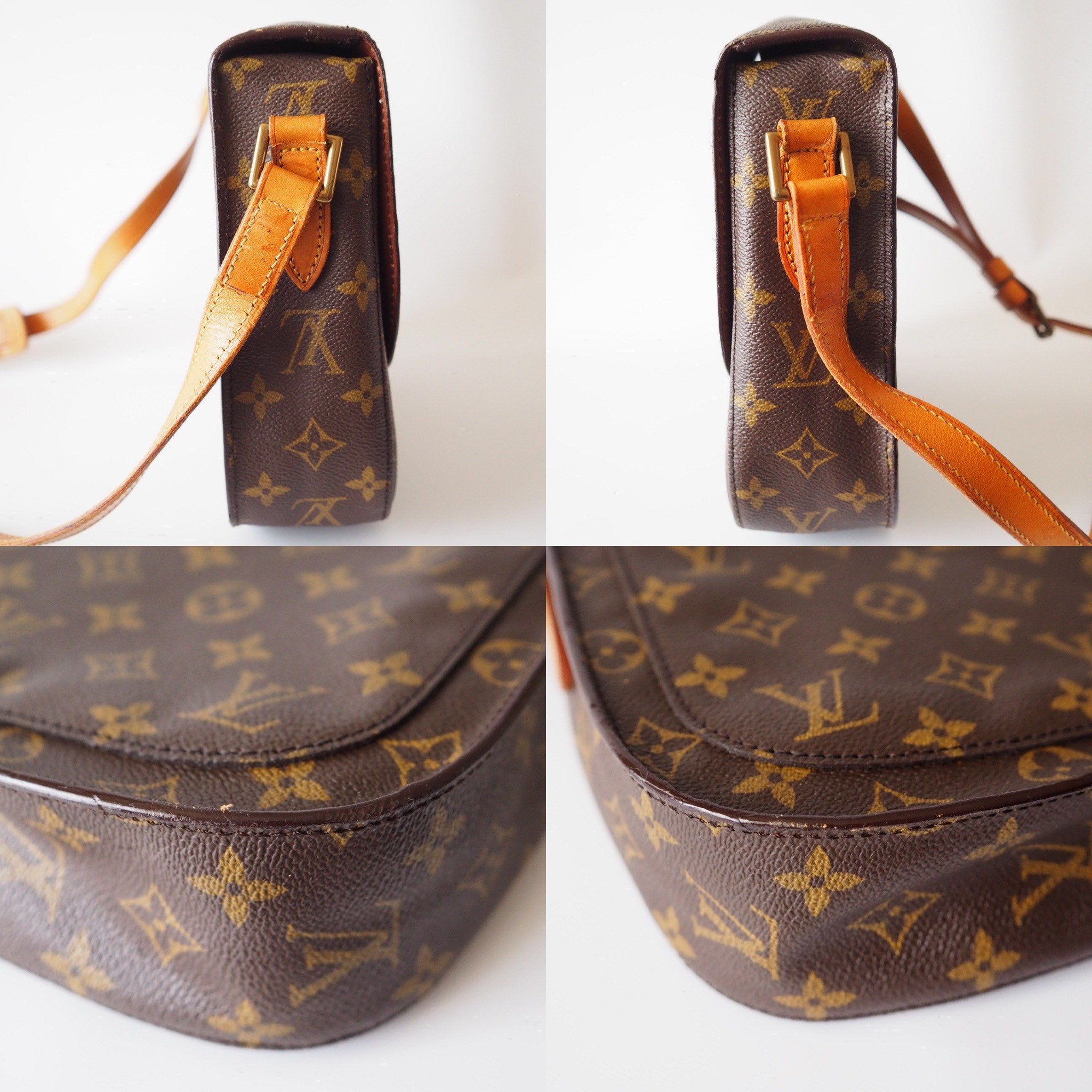 LOUIS VUITTON Monogram Saint Cloud GM Shoulder Bag lV Vintage Cross body Authentic