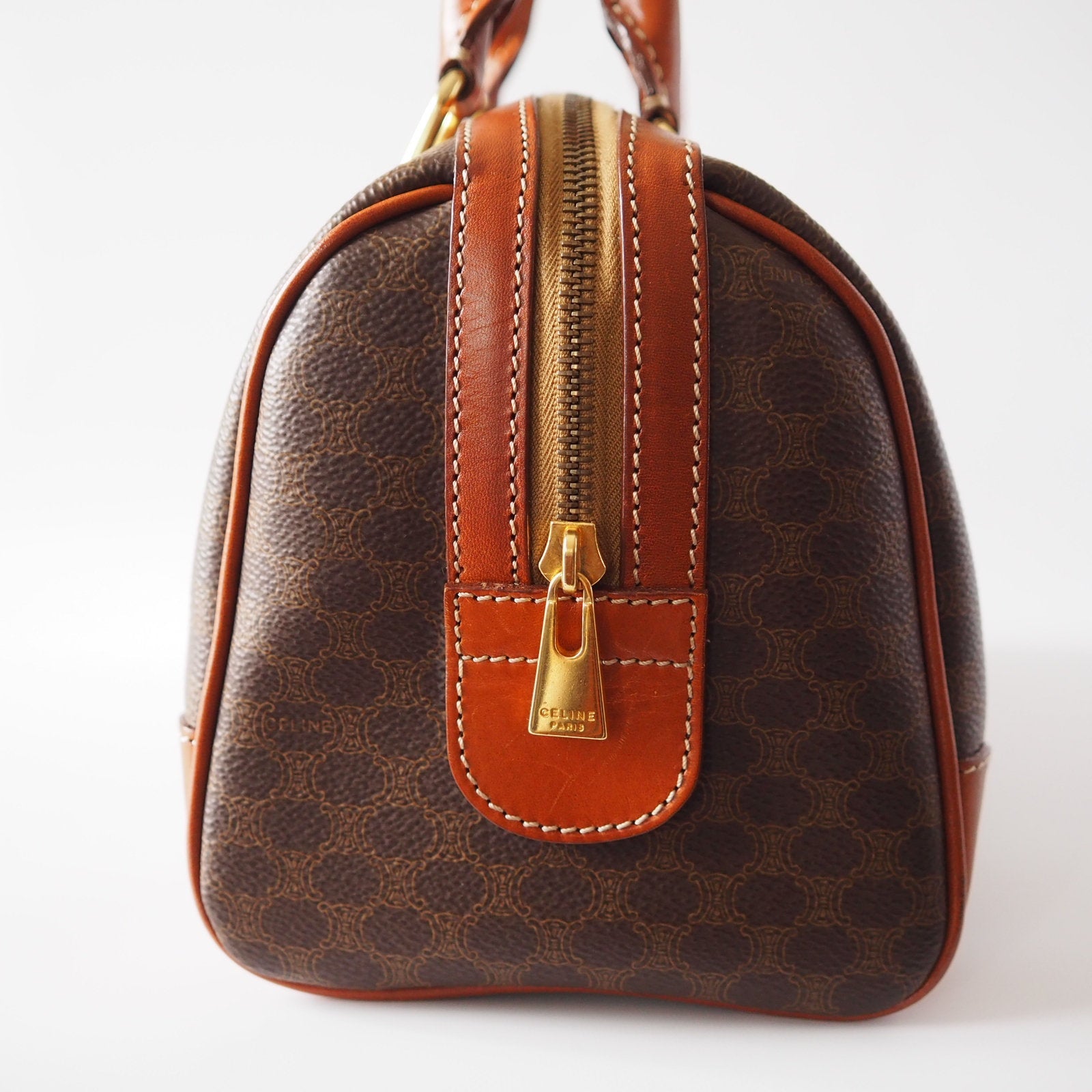 CELINE Macadam Hand Mini Boston Bag Authentic Vintage Classical