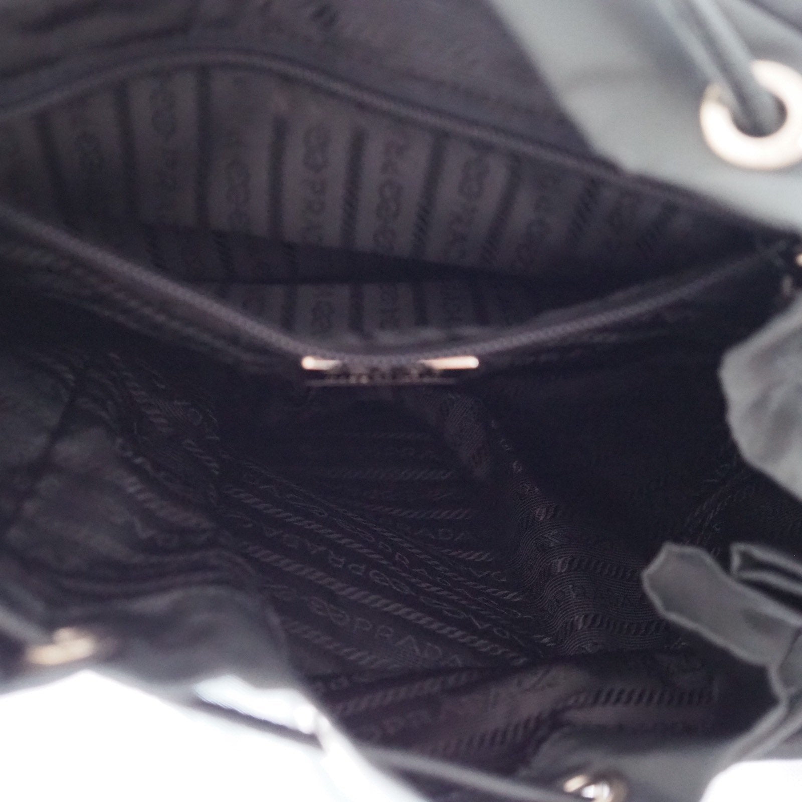 PRADA Nylon Backpack Bag Green Logo Purse Authentic Unisex