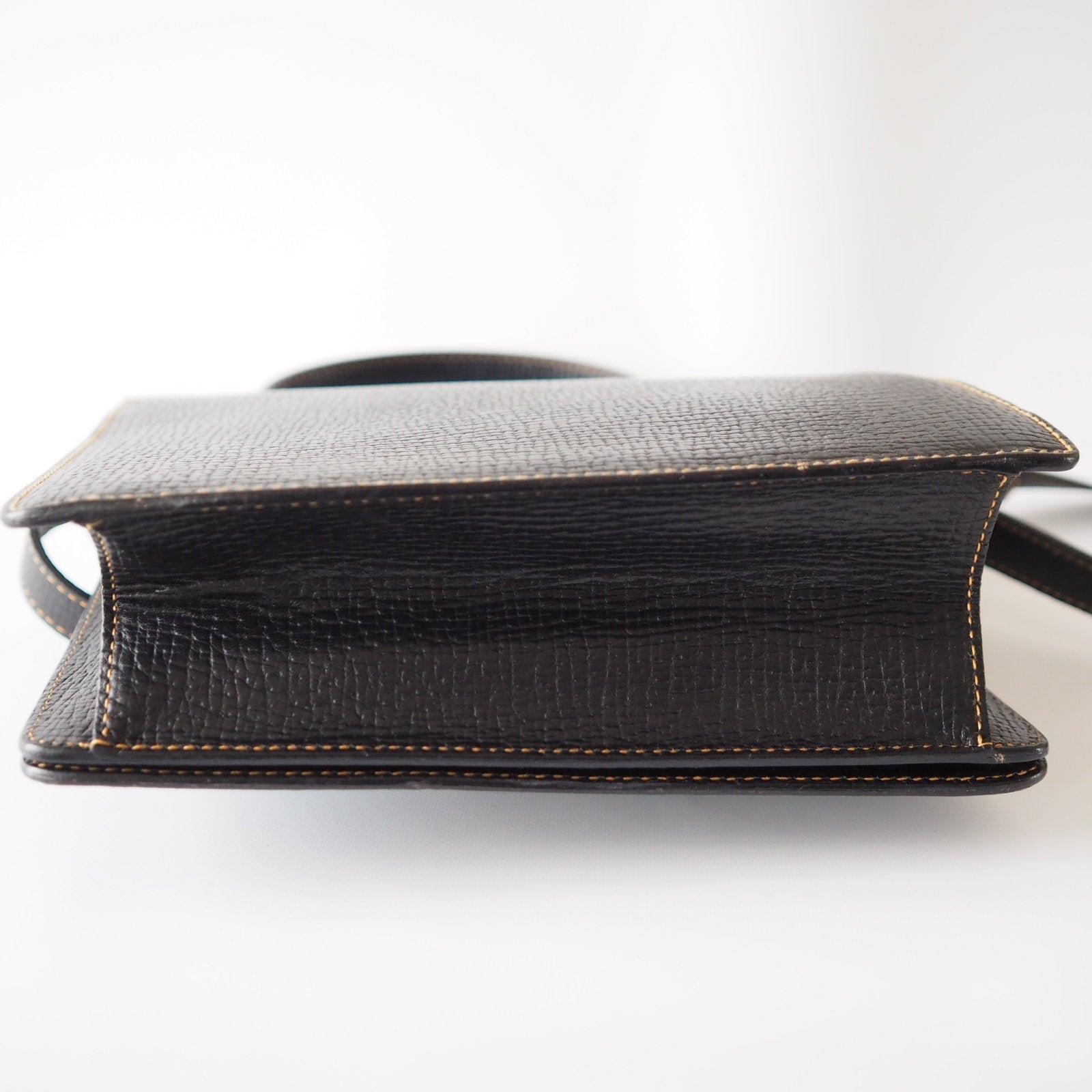 LOEWE Barcelona Shoulder Hand Bag Black Leather Vintage Authentic