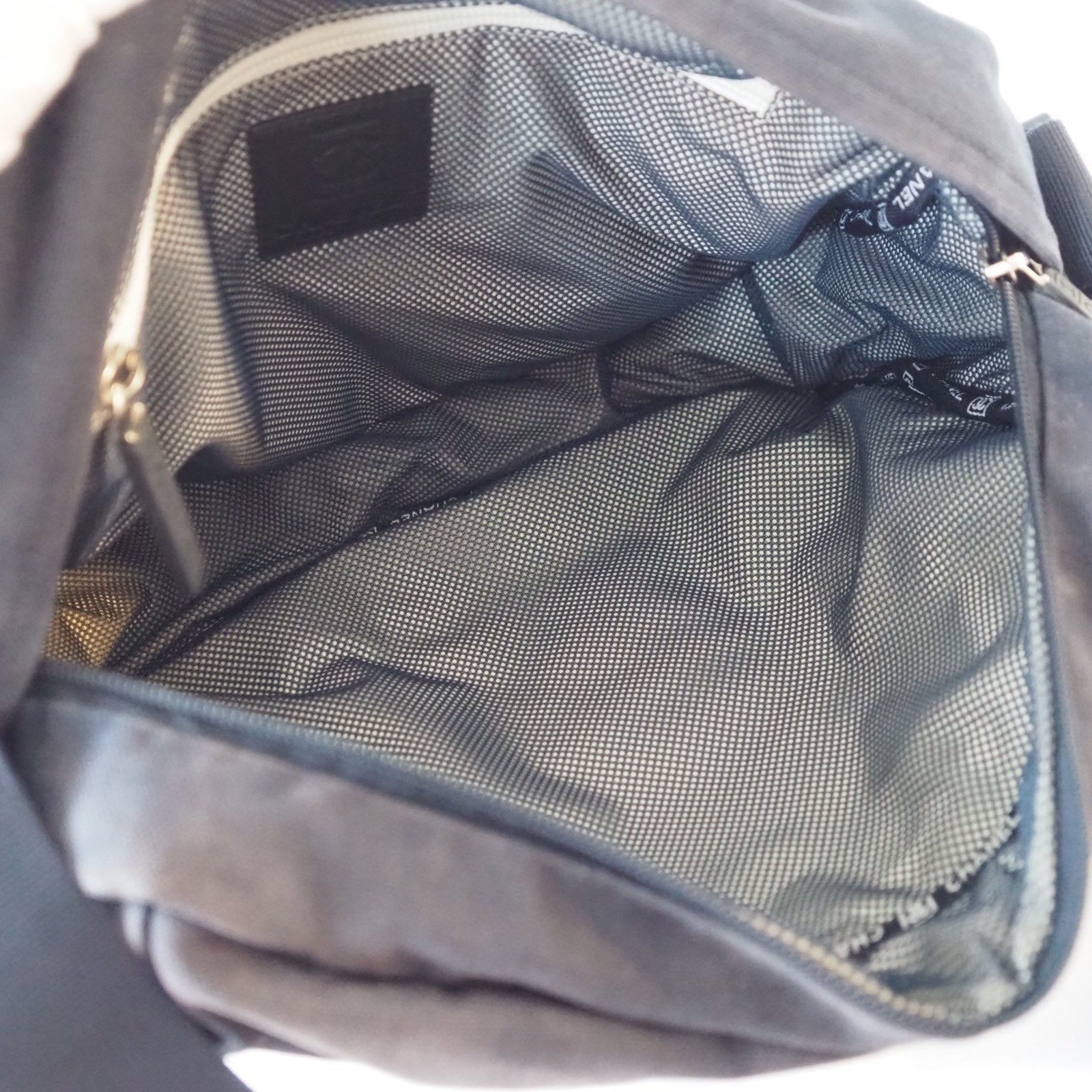 CHANEL Sports line Shoulder Bag Canvas Navy Authentic