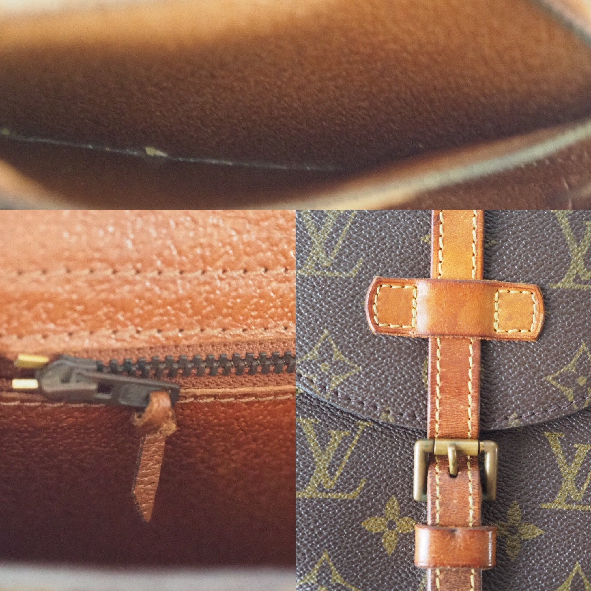 Louis Vuitton Monogram Shoulder Bag Chantilly PM Brown LV Authentic