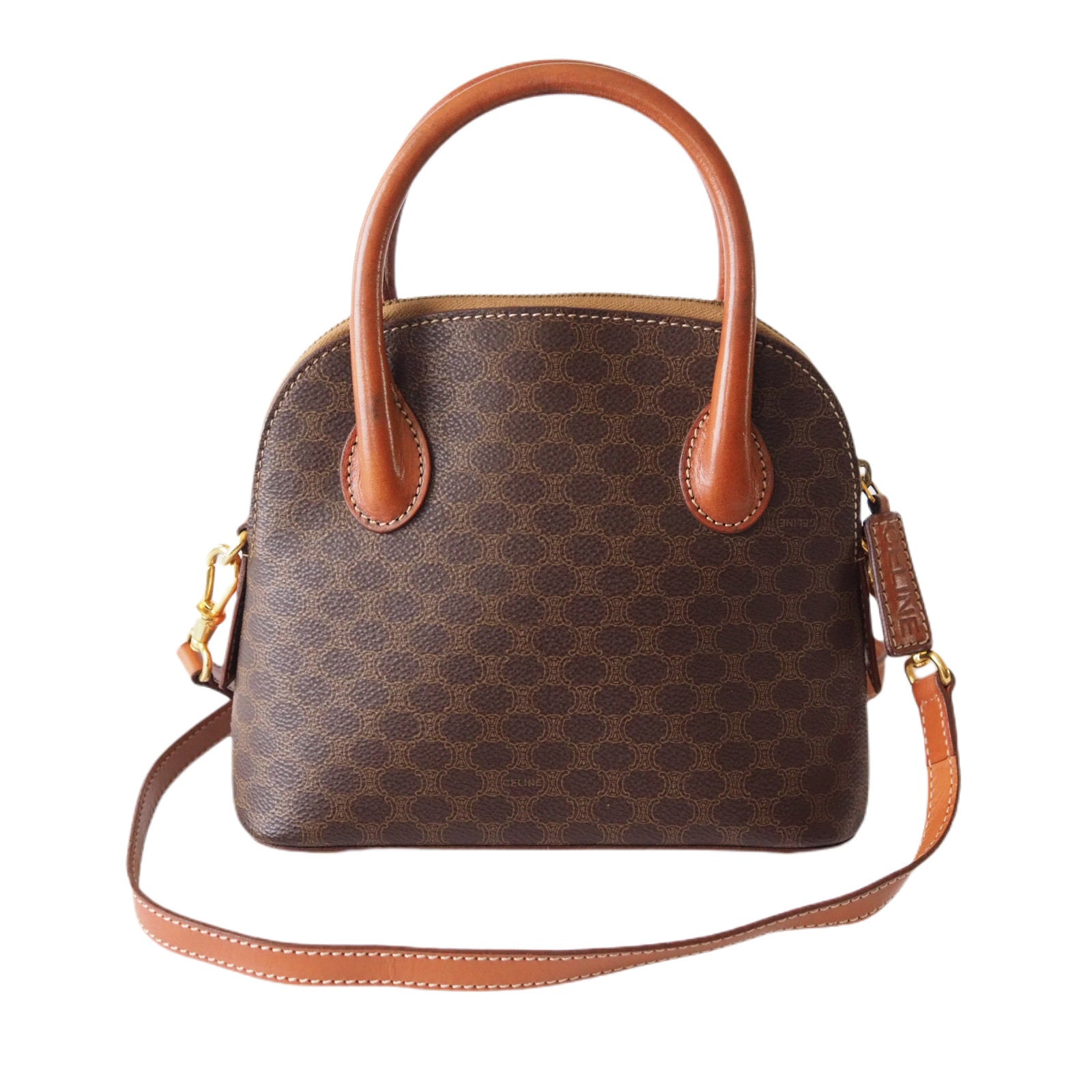 Celine Monogram Macadam Mini 2way Shoulder hand Bag Authentic Vintage Classical