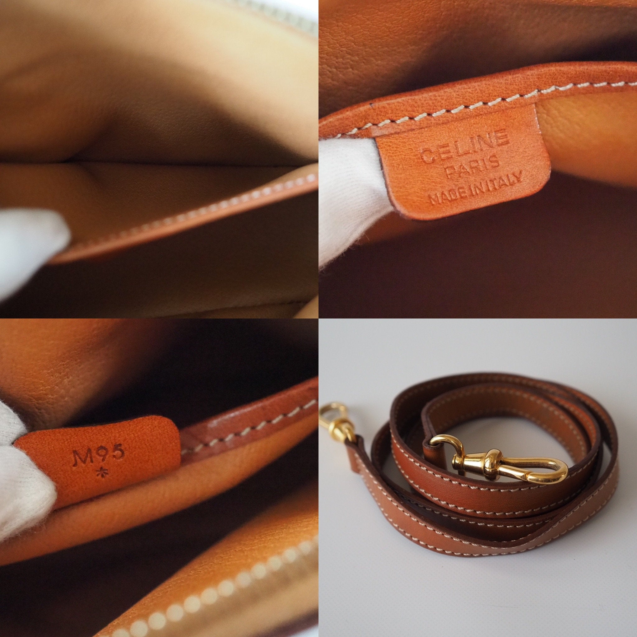 Celine Monogram Macadam Mini 2way Shoulder hand Bag Authentic Vintage Classical