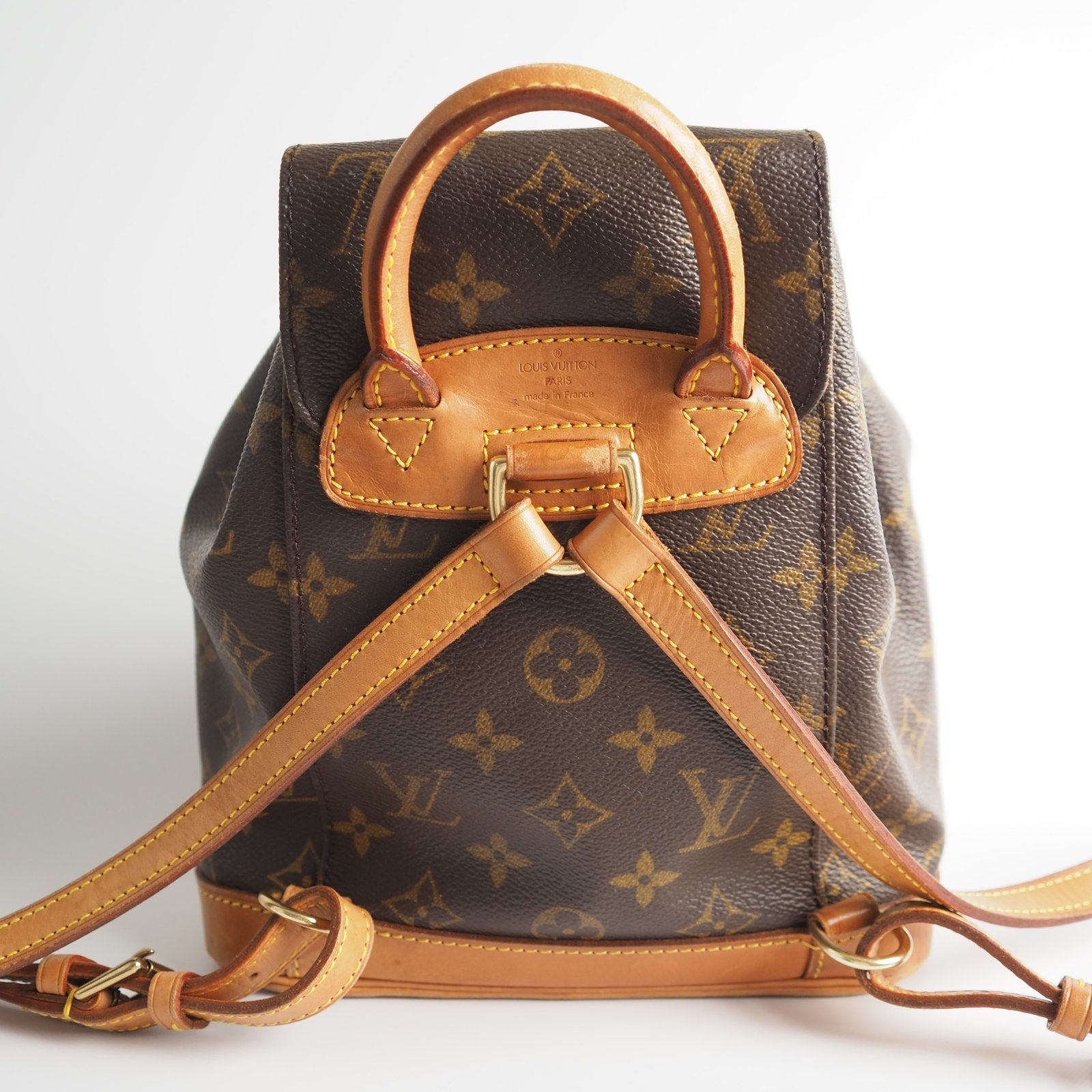 LOUIS VUITTON Monogram Montsouris Unisex Backpack Authentic