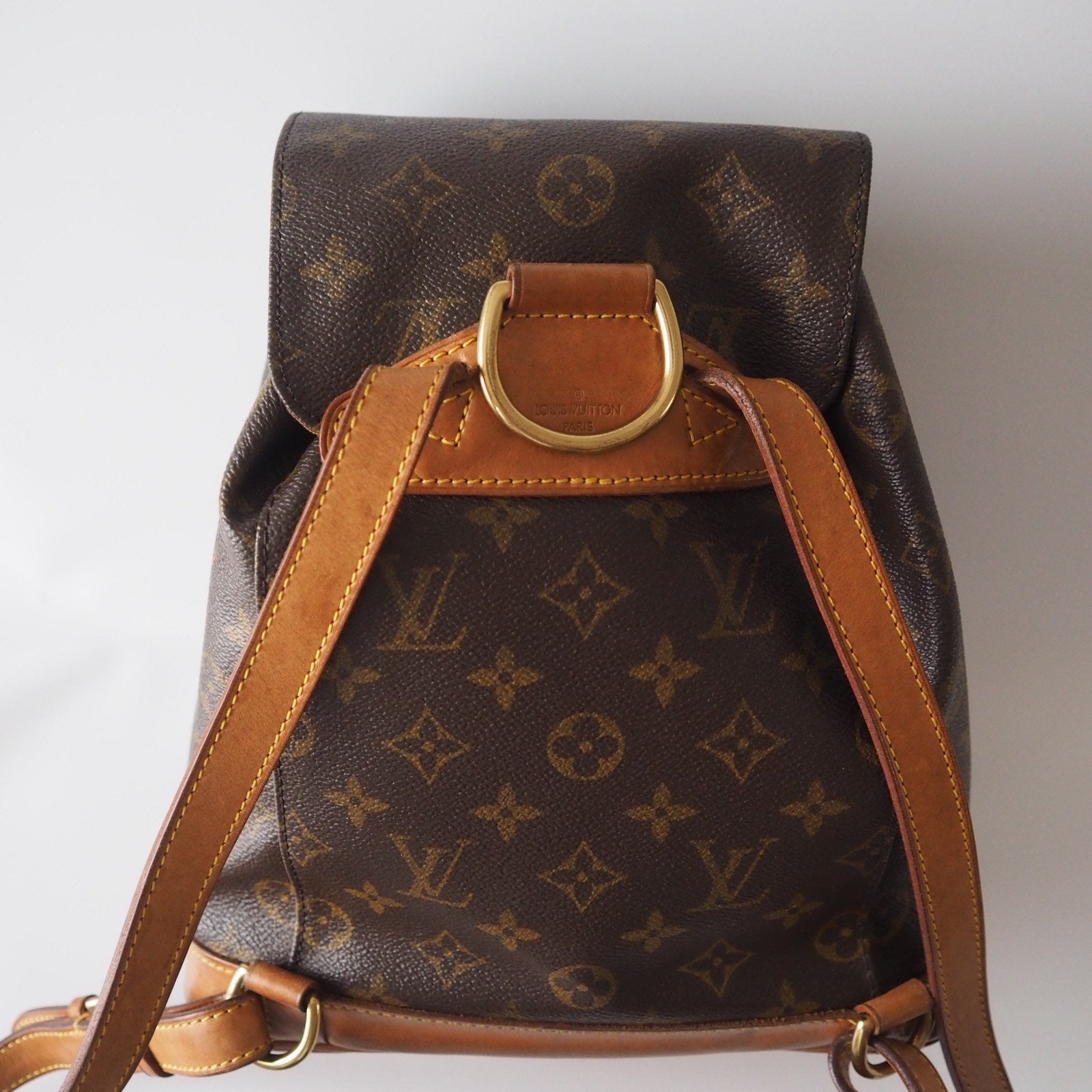 Louis Vuitton Montsouris MM Monogram Backpack Shoulder Bag Authentic